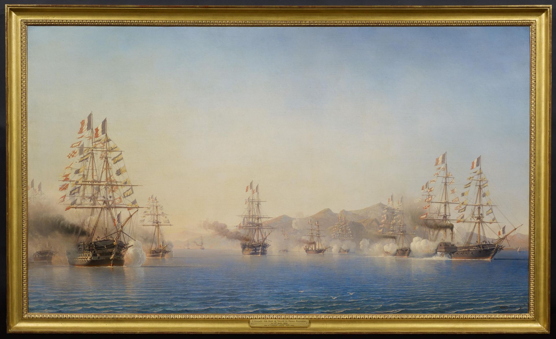 MOREL-FATIO, ANTOINE LEON1810 Rouen - 1871 ParisTitle: "L'Arrivé sur la Rade de Toulon du Prince - Bild 2 aus 9