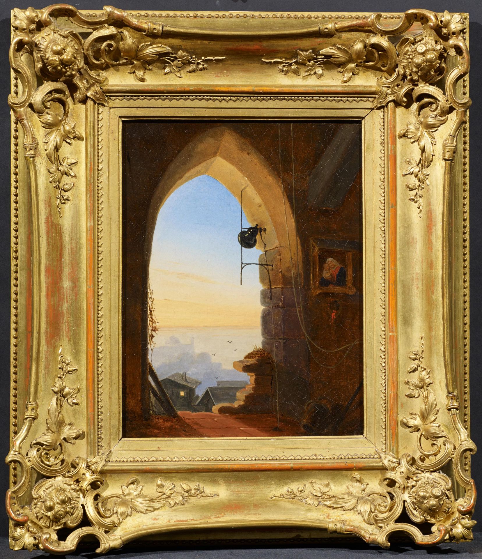 STANGE, BERNHARD1807 Dresden - 1880 SindelsdorfTitle: Evening Bells. Technique: Oil on canvas. - Bild 2 aus 3