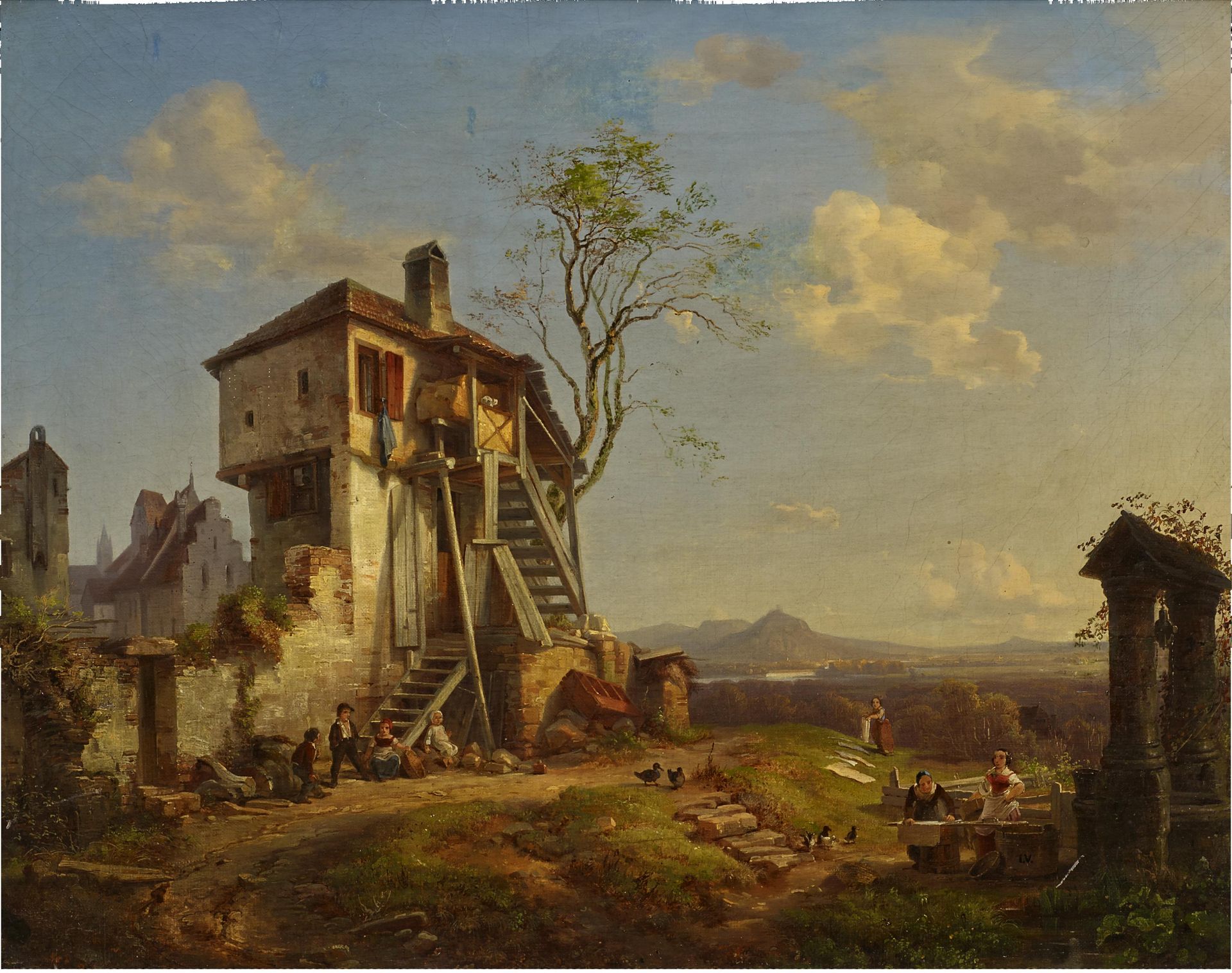 VERMEERSCH, AMBROS IVO1810 Magdalem near Ghent - 1852 MunichTitle: Rhine Ruins in Bonn. In the
