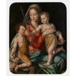 FLEMISH MASTERLate 16th centuryTitle: Madonna and Child with the Infant Saint John the Baptist.
