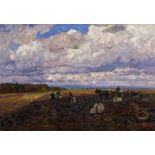 KALLMORGEN, FRIEDRICH1856 Altona - 1924 GrötzingenTitle: Potato Harvest. Technique: Oil on canvas.