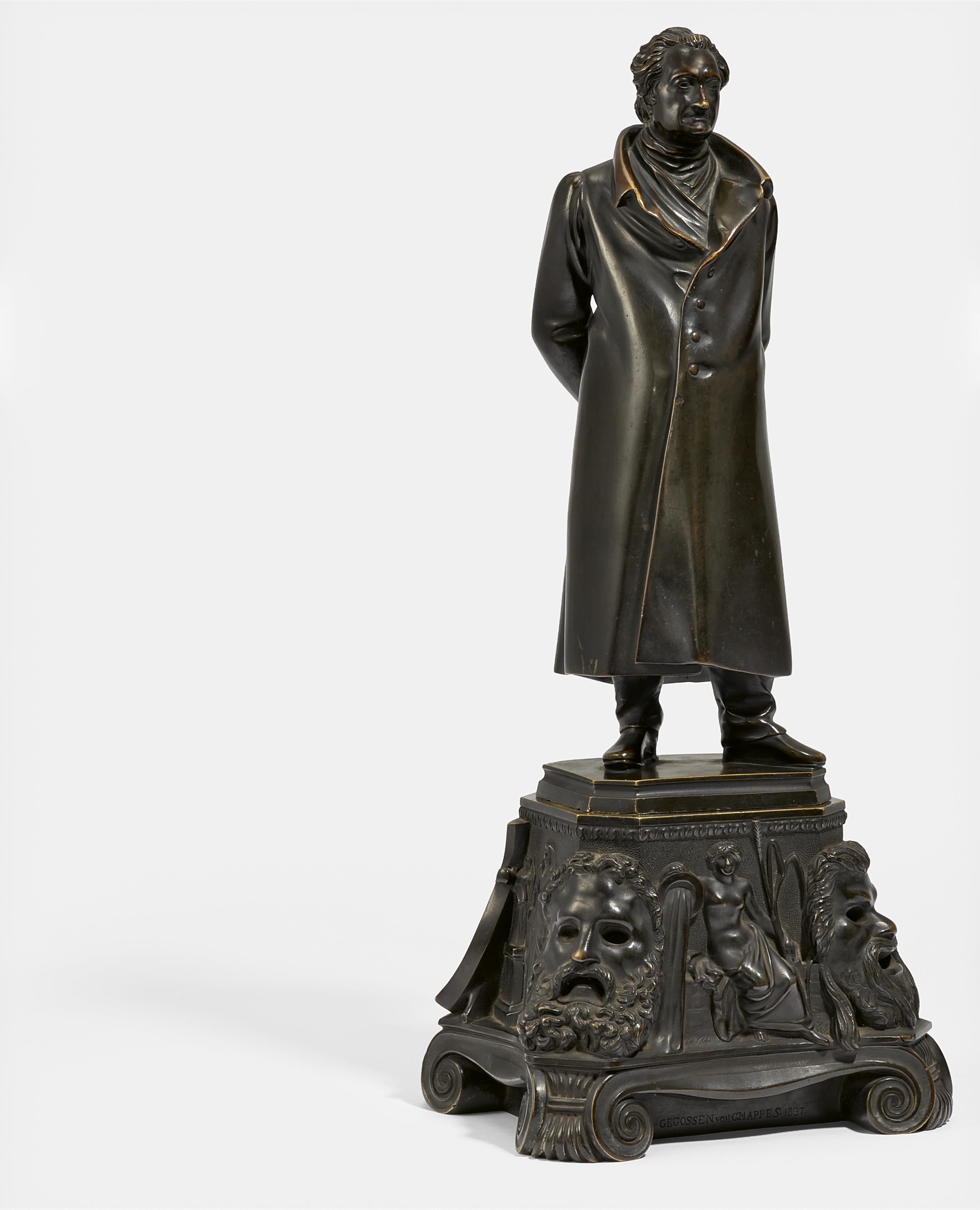RAUCH, CHRISTIAN DANIEL1777 Arolsen - 1857 DresdenTitle: Johann Wolfgang von Goethe. Statue on a