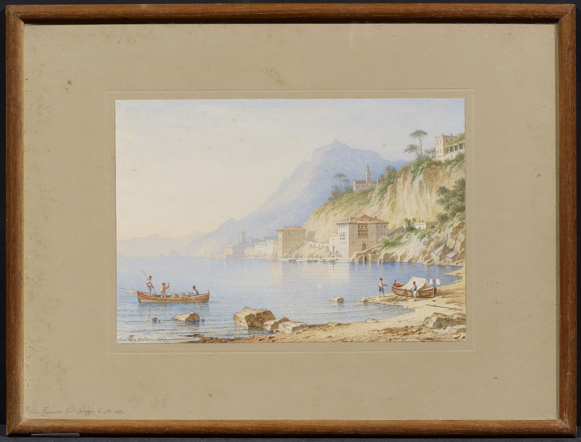 MORGENSTERN, CARLFrankfurt/Main 1811 - 1893Title: View of Villafranca near Nice. Technique: - Bild 2 aus 3