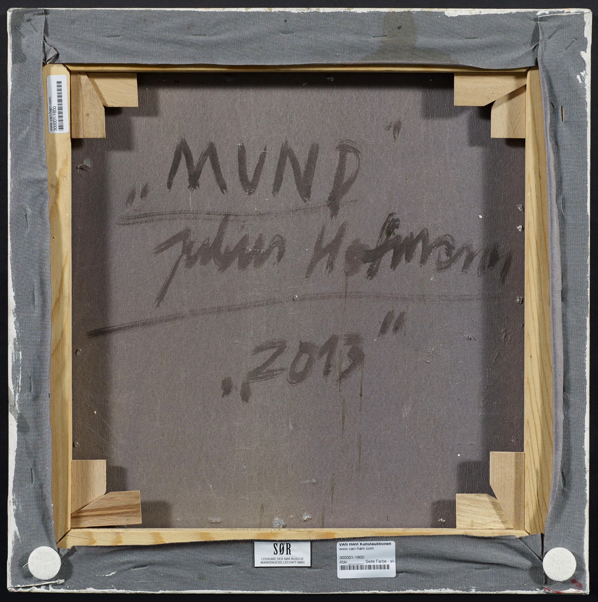 HOFMANN, JULIUS1983 GöttingenTitle: "Mund". Date: 2013. Technique: Acrylic on canvas. Measurement: - Bild 3 aus 4