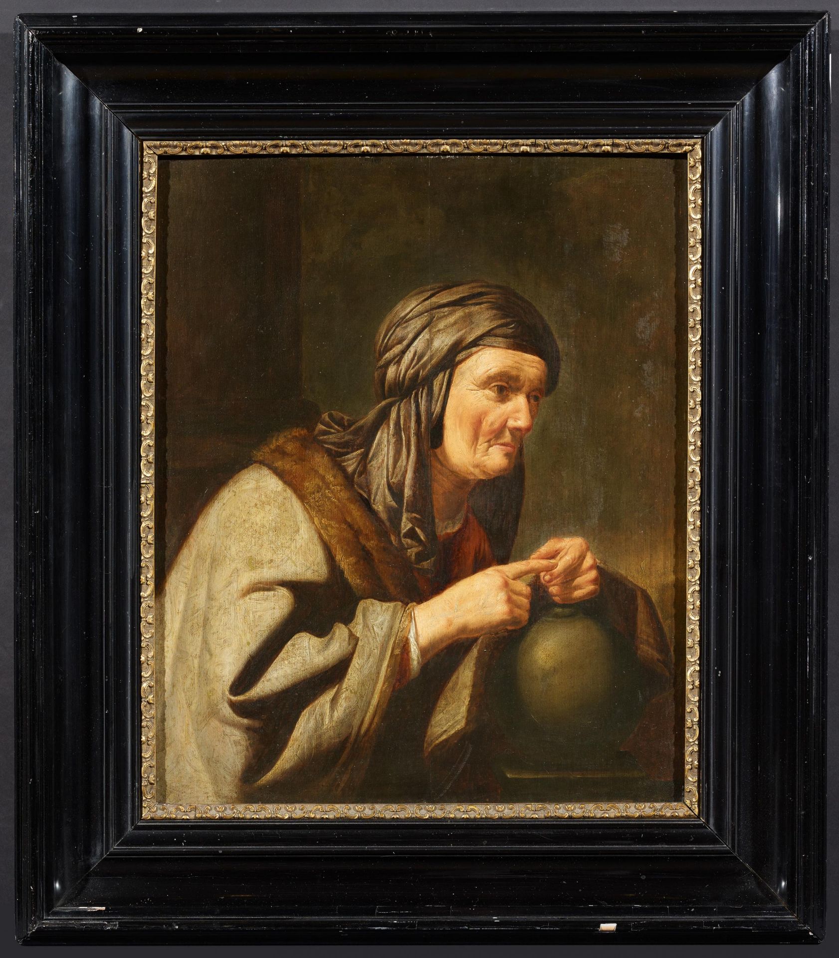 BIJLERT, JAN VANUtrecht 1597/98 - 1671Title: The Fortune Teller. Technique: Oil on wood. - Bild 2 aus 3