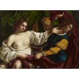 GENNARI, BARTOLOMEObefore 1594 Cento - 1661 BolognaTitle: Joseph and Potiphar's Wife. Technique: Oil