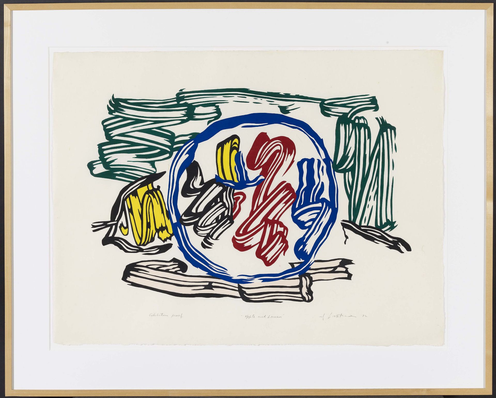 Lichtenstein, RoyNew York 1923 - 1997Seven Apple Woodcuts Series. 1982/83. Seven colour woodcuts - Bild 13 aus 15