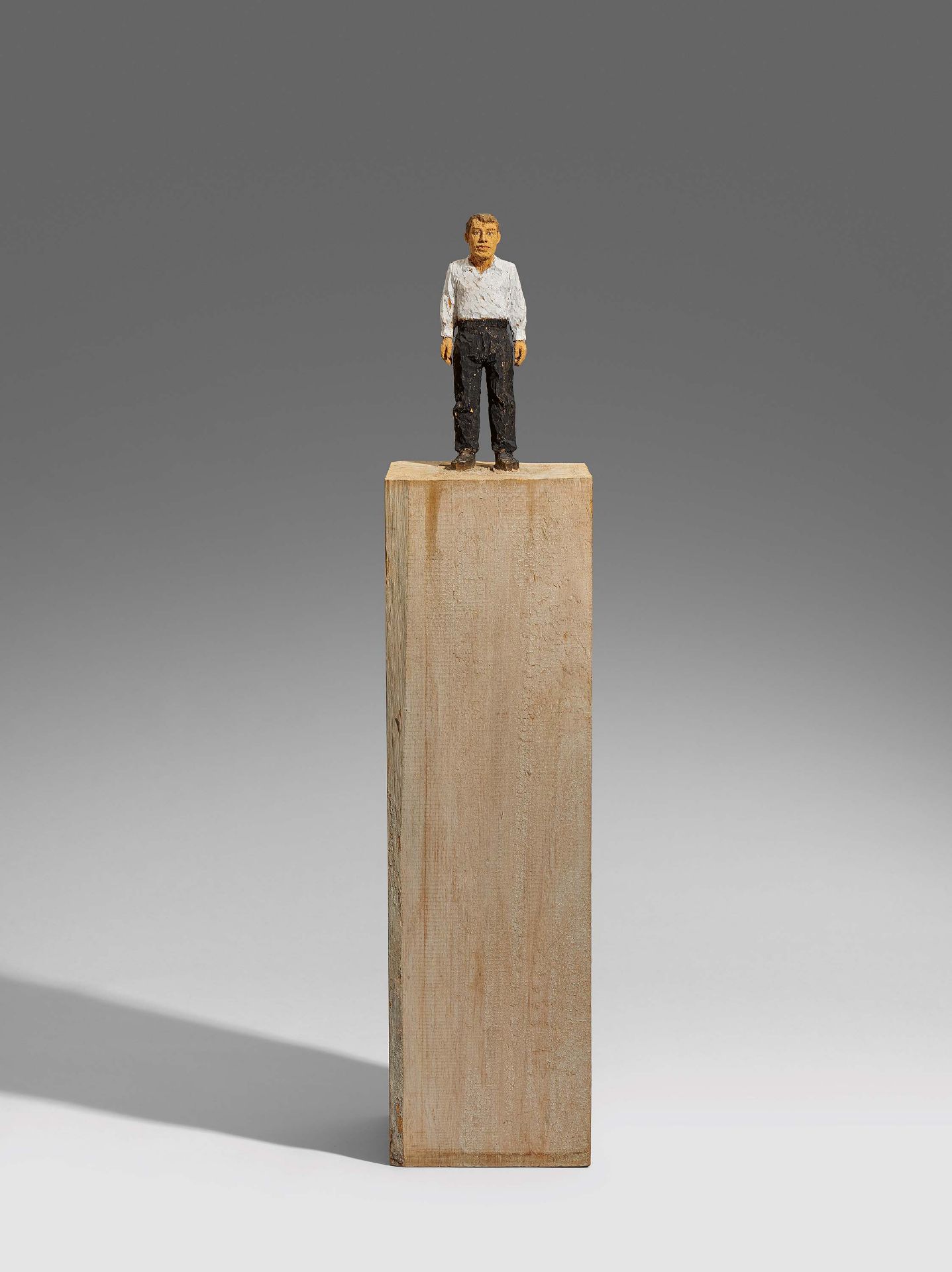 Balkenhol, Stephan1957 FritzlarMann. 2000. Wawa wood. Partially polychromed. 162 x 34 x 24cm.