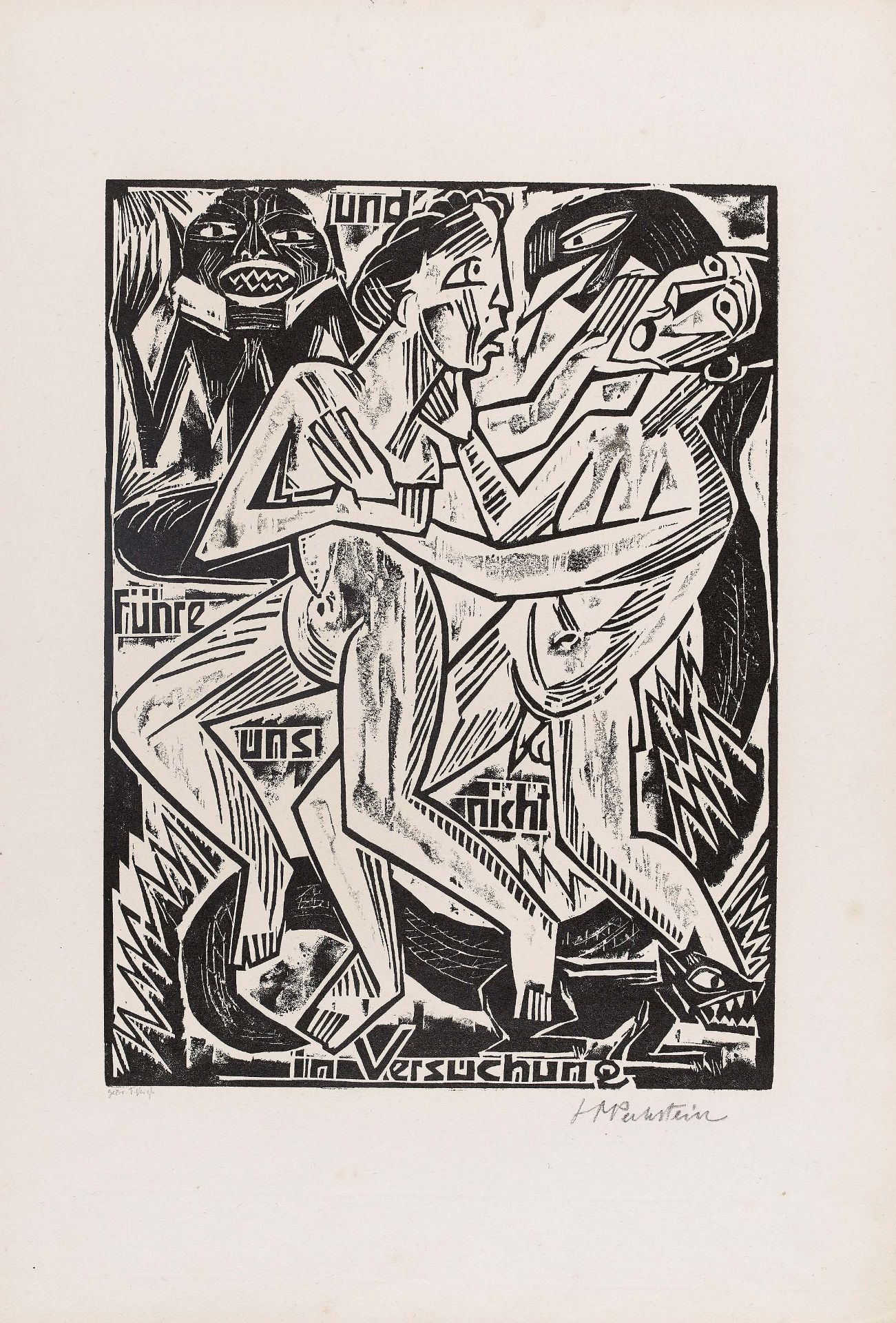 Pechstein, Hermann Max1881 Zwickau - 1955 Berlin"Das Vater Unser". 1921. Portfolio with 12 - Bild 16 aus 19