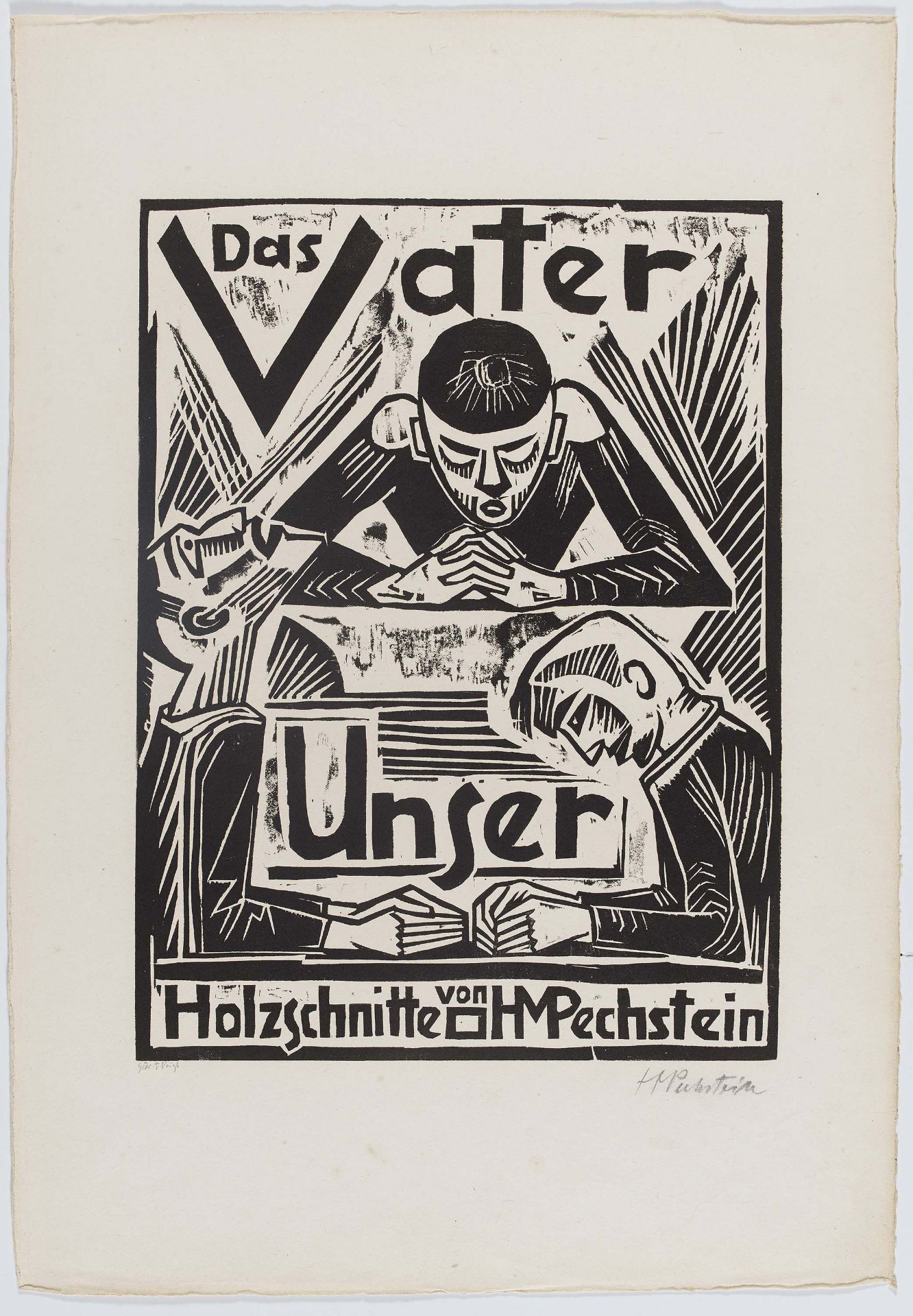 Pechstein, Hermann Max1881 Zwickau - 1955 Berlin"Das Vater Unser". 1921. Portfolio with 12 - Bild 2 aus 19