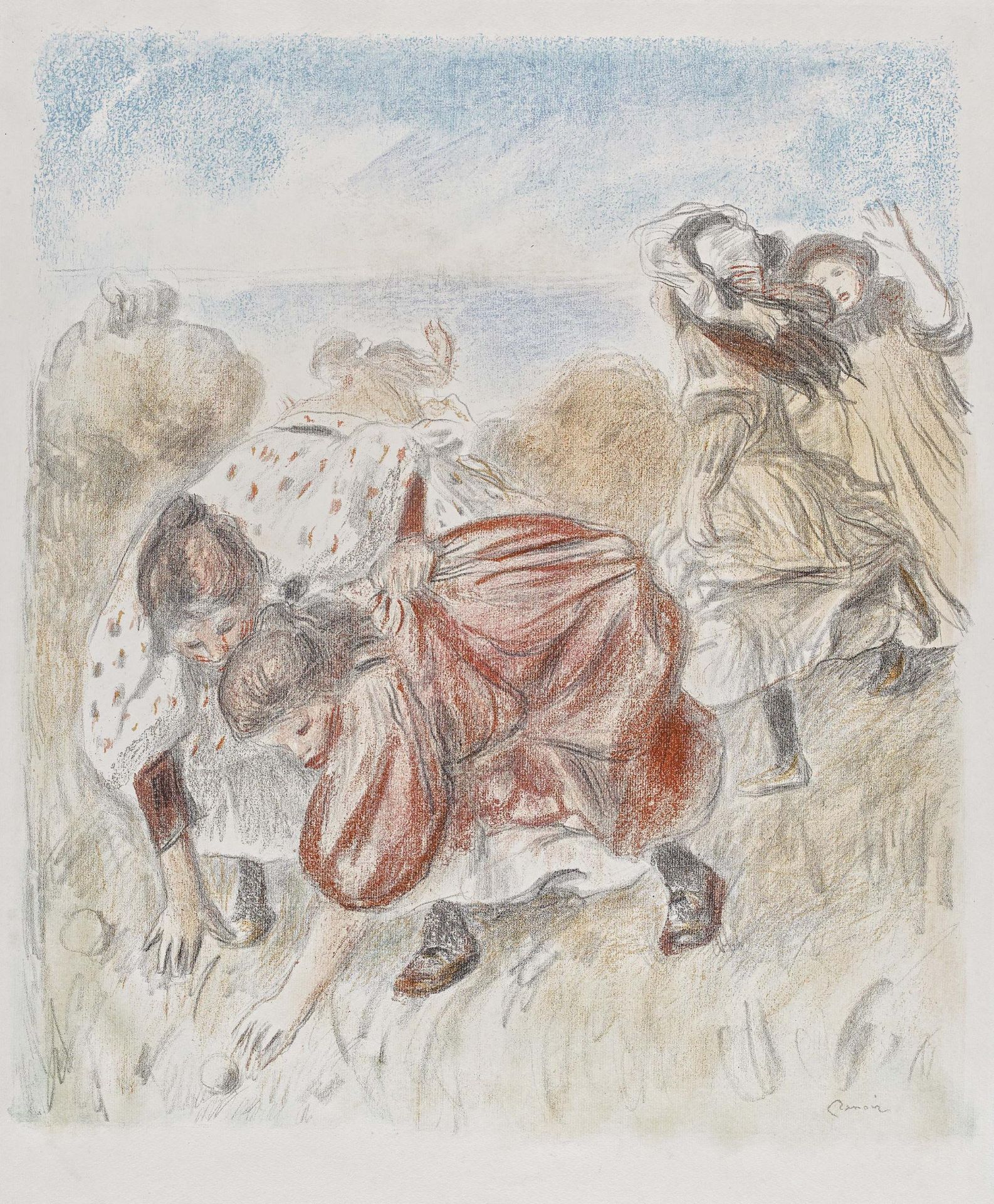 Renoir, Pierre-Auguste1841 Limoges - 1919 Cagnes/NiceEnfants jouant à la balle. 1900. Colour