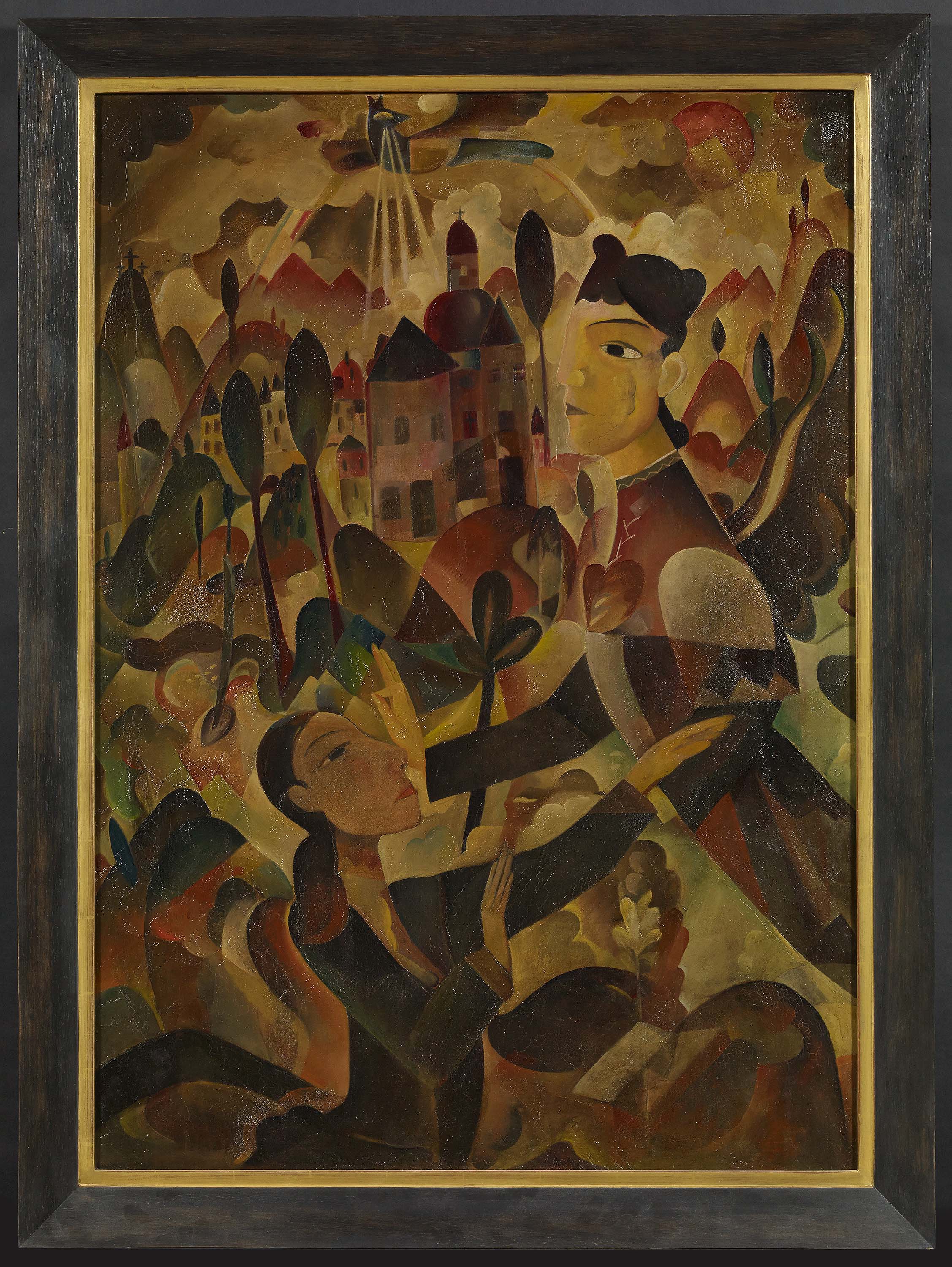 Kölschbach, JosefCologne 1892 - 1947Maria Verkündigung. 1923. Oil on canvas. 112,5 x 82,5cm. Framed. - Image 2 of 4