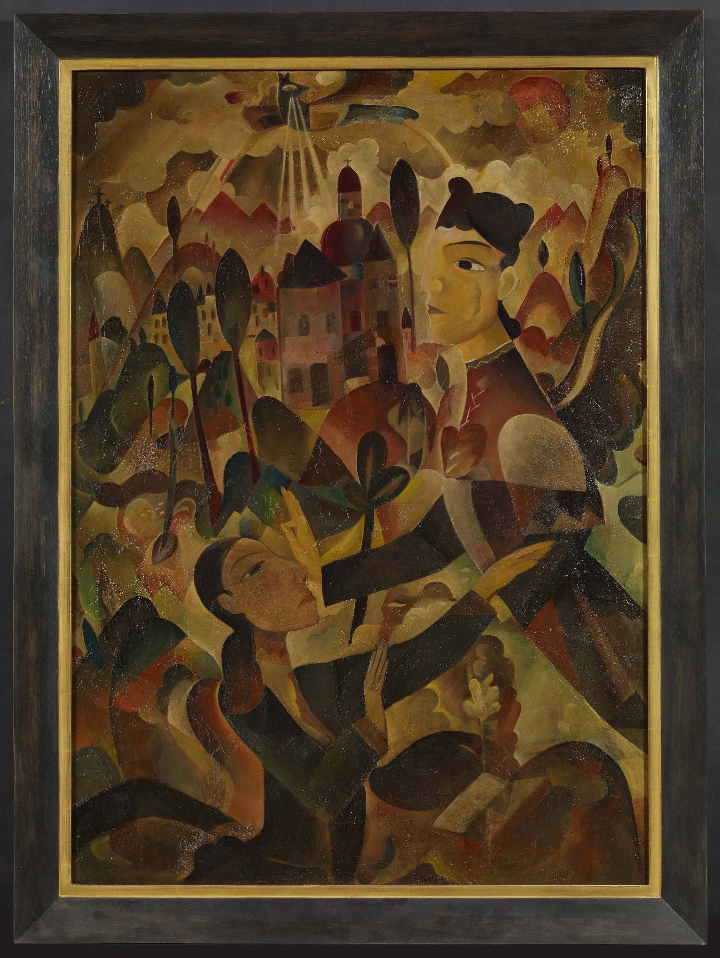 Kölschbach, JosefCologne 1892 - 1947Maria Verkündigung. 1923. Oil on canvas. 112,5 x 82,5cm. Framed. - Bild 2 aus 4