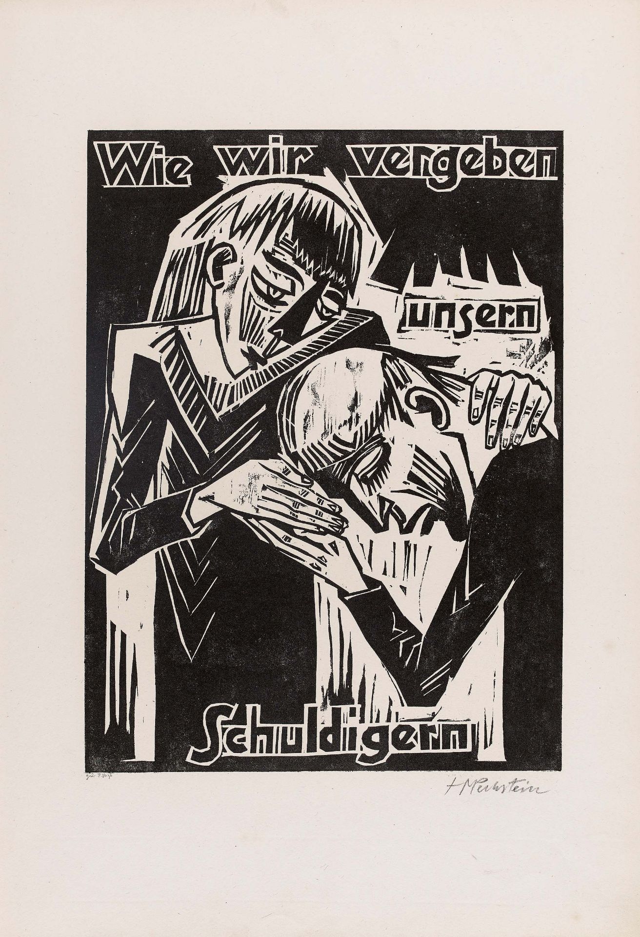 Pechstein, Hermann Max1881 Zwickau - 1955 Berlin"Das Vater Unser". 1921. Portfolio with 12 - Bild 14 aus 19