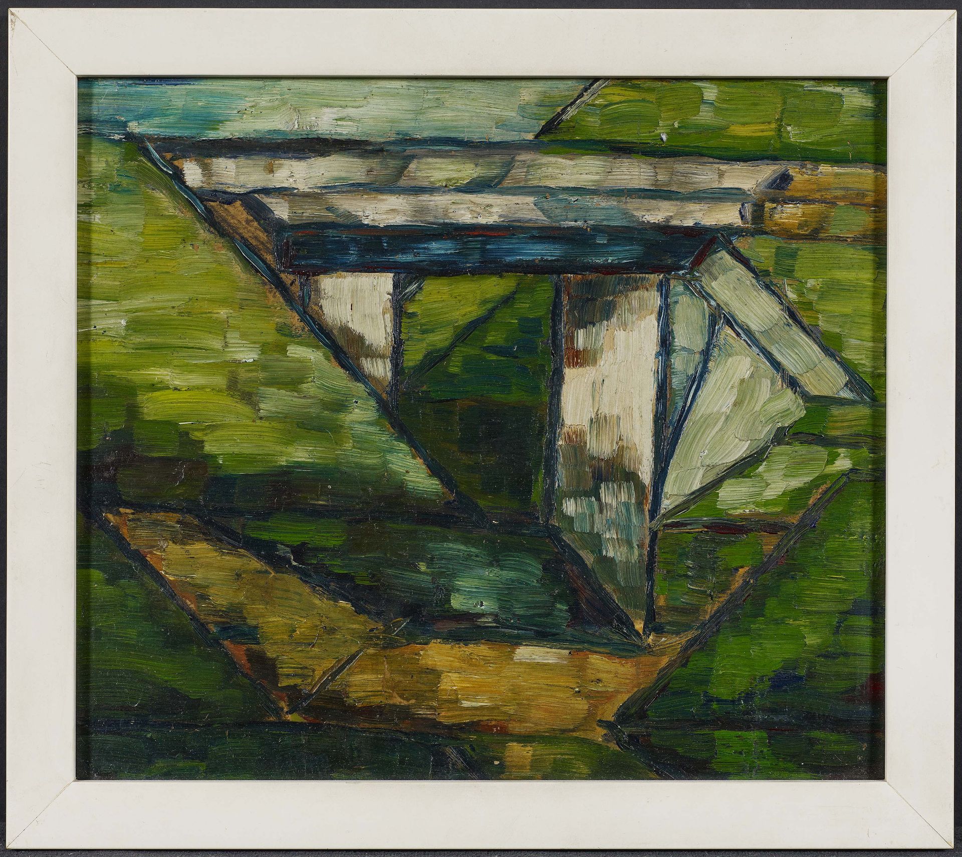 Dexel, Walter1890 Munich - 1973 Brunswick"Bahnunterfahrt II". 1912. Oil on cardboard. 28,5 x 32,5cm. - Image 2 of 4