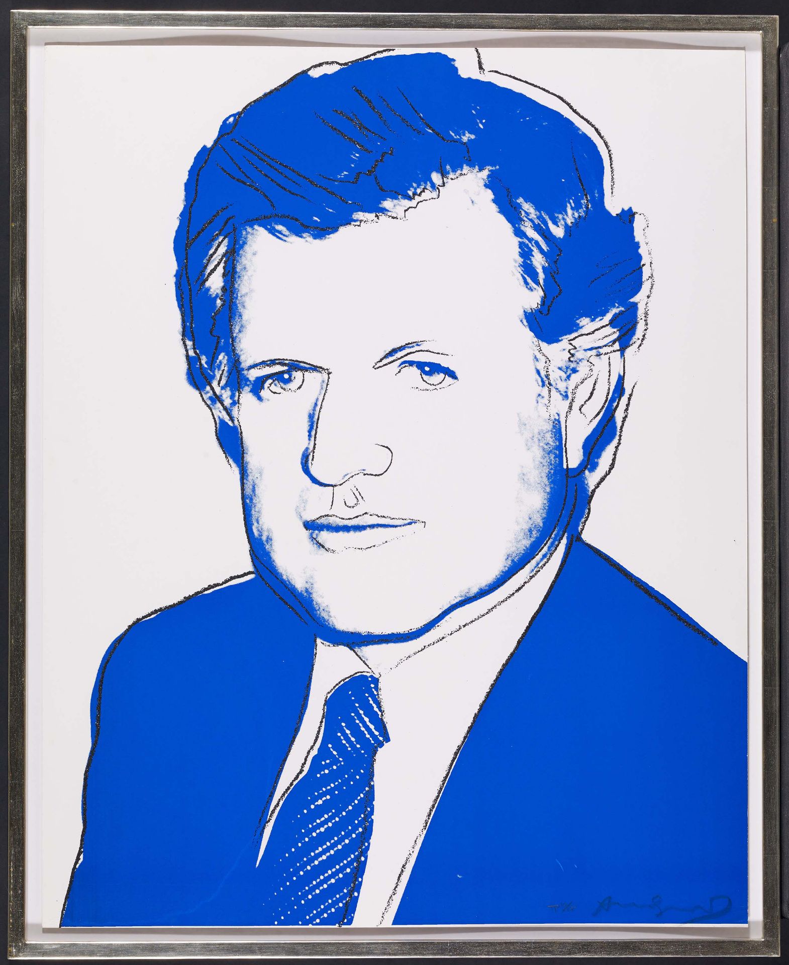 Warhol, Andy1928 Pittsburgh - 1987 New YorkEdward Kennedy. 1980. Colour silkscreen and diamond - Bild 2 aus 3