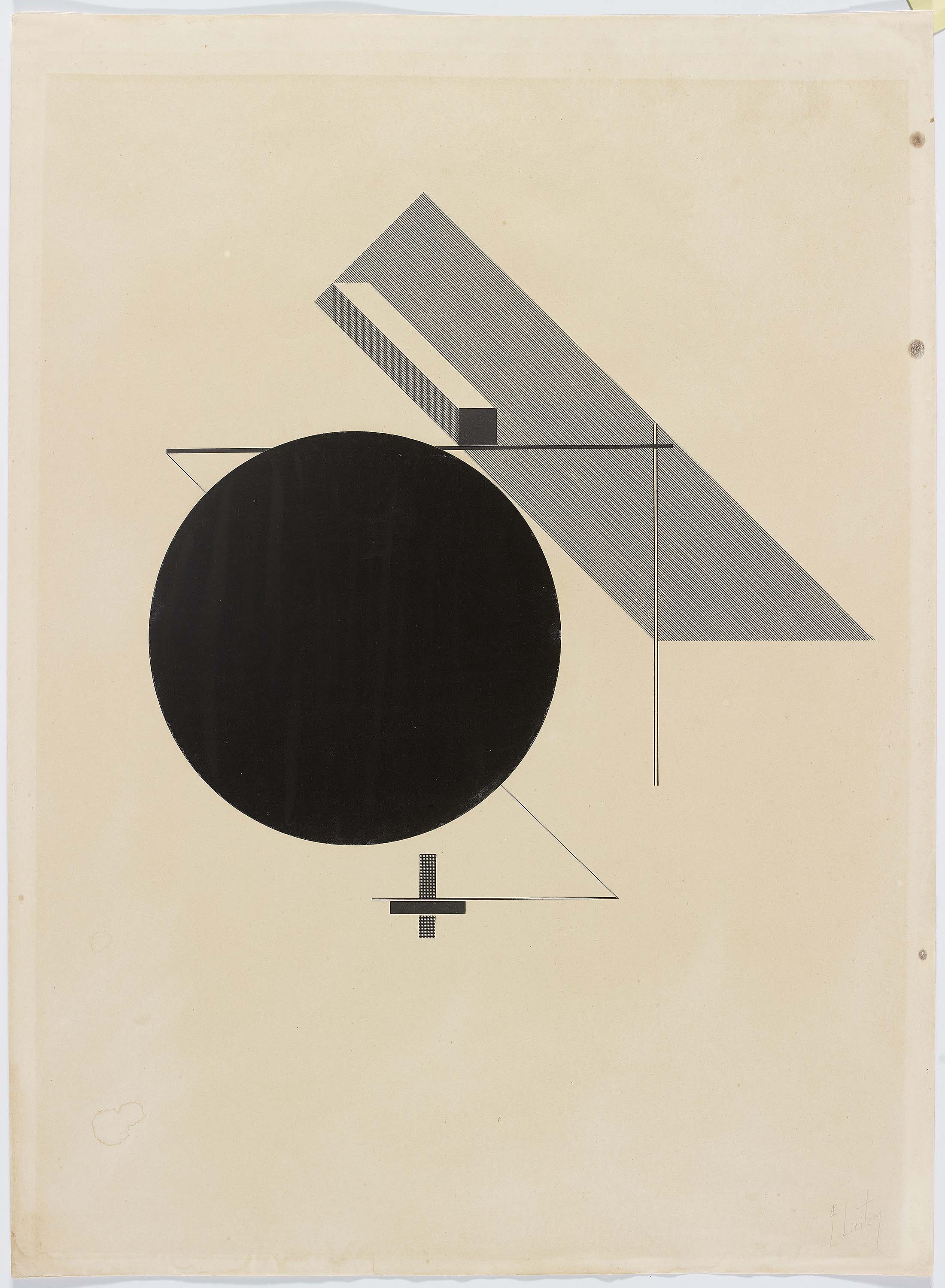 Lissitzky, El1890 Potschinok/Smolensk - 1941 MoscowUntitled. From: "Proun". 1919-1923. Lithograph - Image 2 of 4