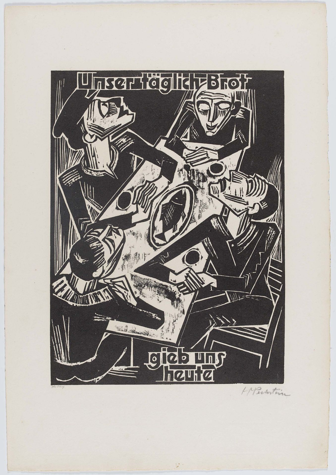 Pechstein, Hermann Max1881 Zwickau - 1955 Berlin"Das Vater Unser". 1921. Portfolio with 12 - Bild 11 aus 19