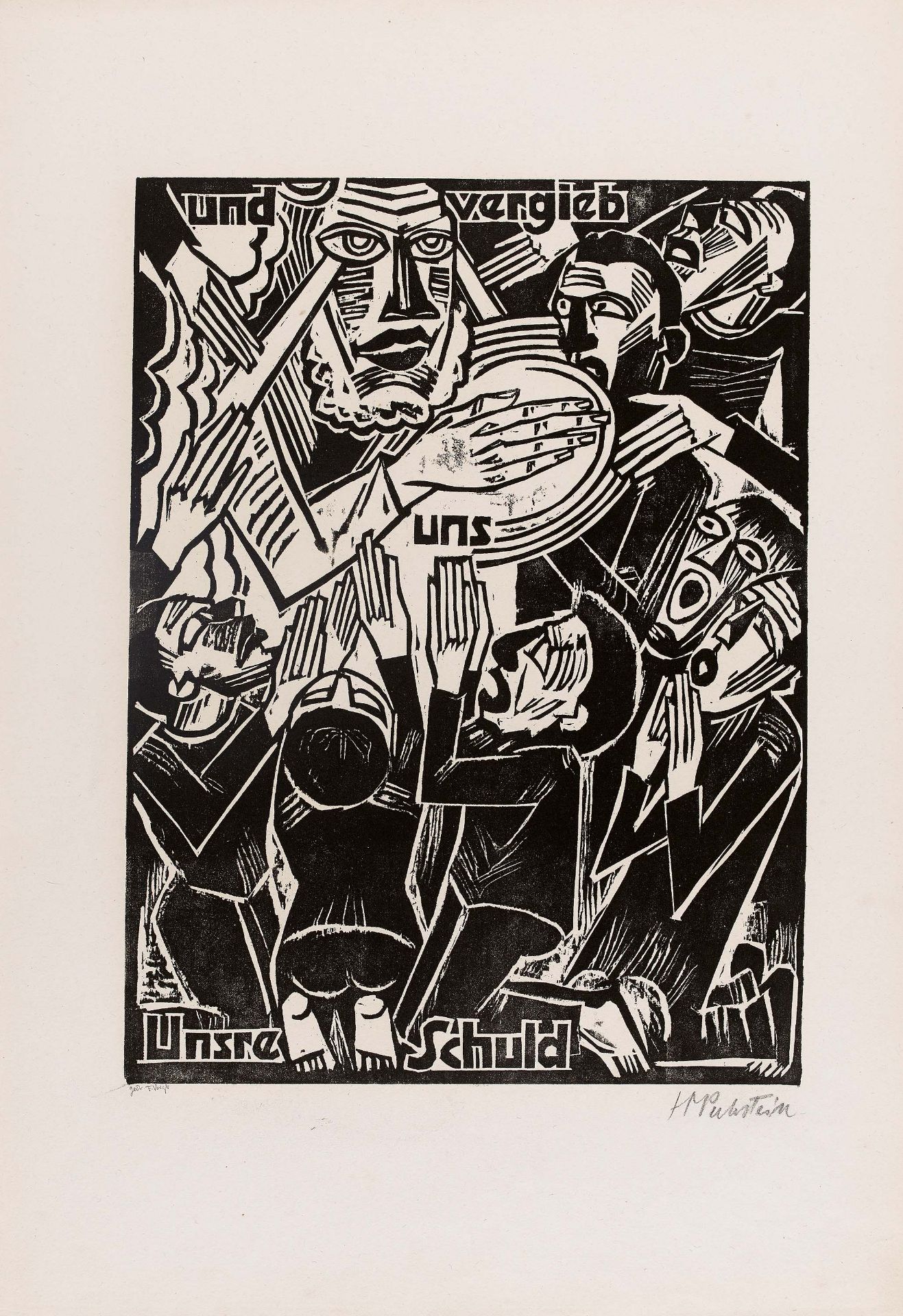 Pechstein, Hermann Max1881 Zwickau - 1955 Berlin"Das Vater Unser". 1921. Portfolio with 12 - Bild 12 aus 19