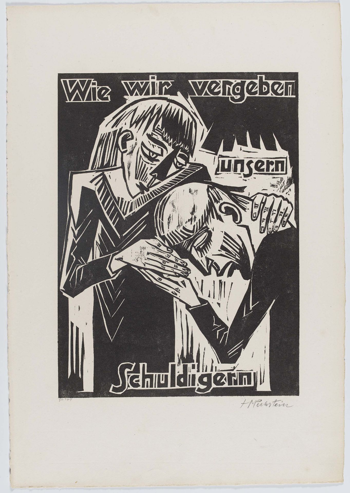 Pechstein, Hermann Max1881 Zwickau - 1955 Berlin"Das Vater Unser". 1921. Portfolio with 12 - Bild 15 aus 19