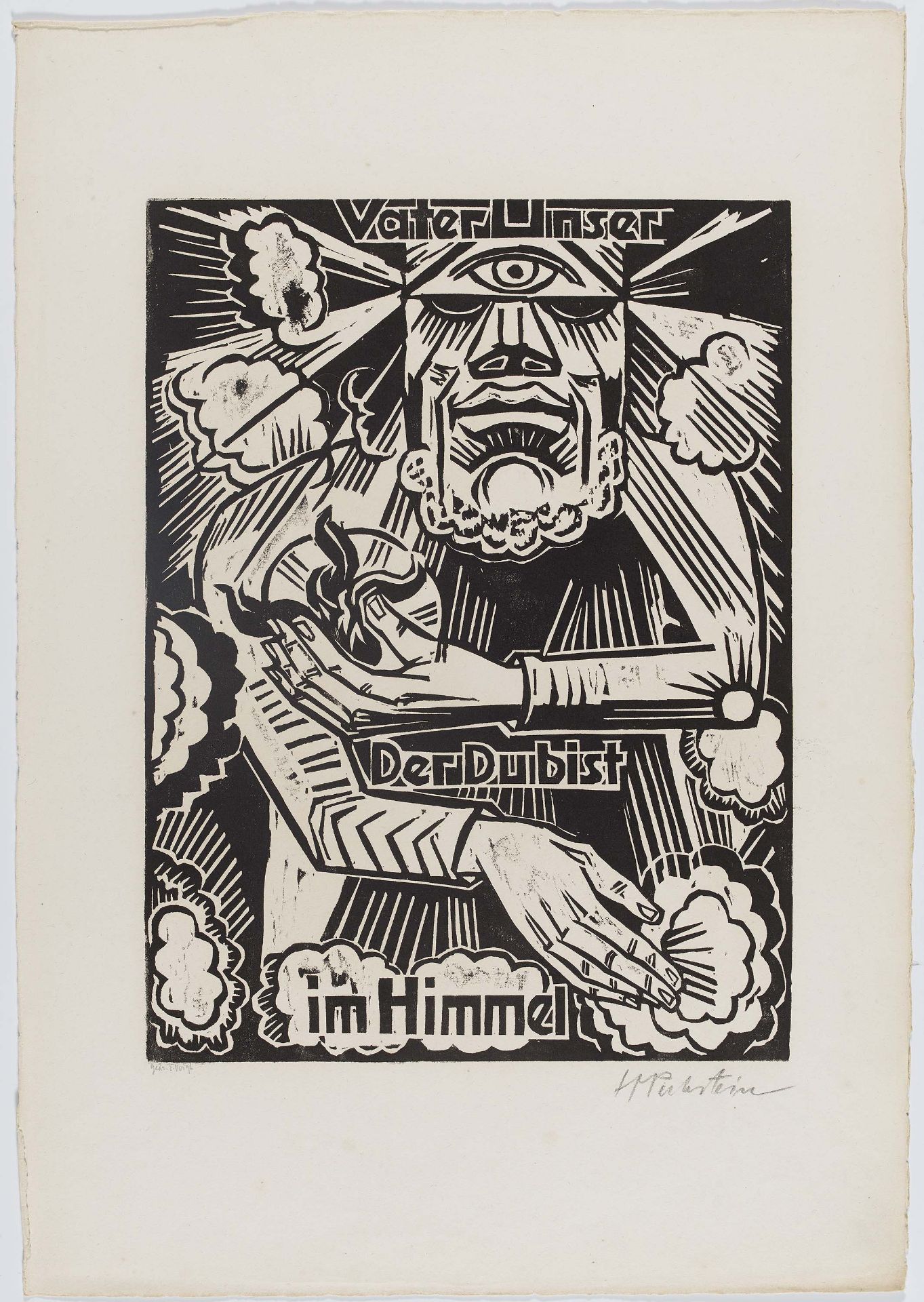 Pechstein, Hermann Max1881 Zwickau - 1955 Berlin"Das Vater Unser". 1921. Portfolio with 12 - Bild 5 aus 19