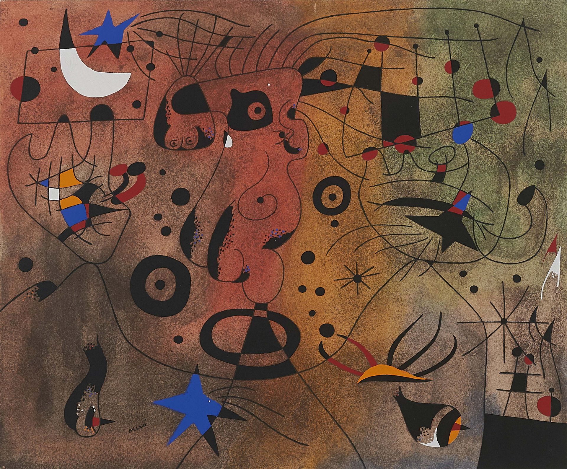 MIRÓ, JOAN1893 Barcelona - 1983 Cala Major/MallorcaTitle: From: "Constellations". Date: 1959.