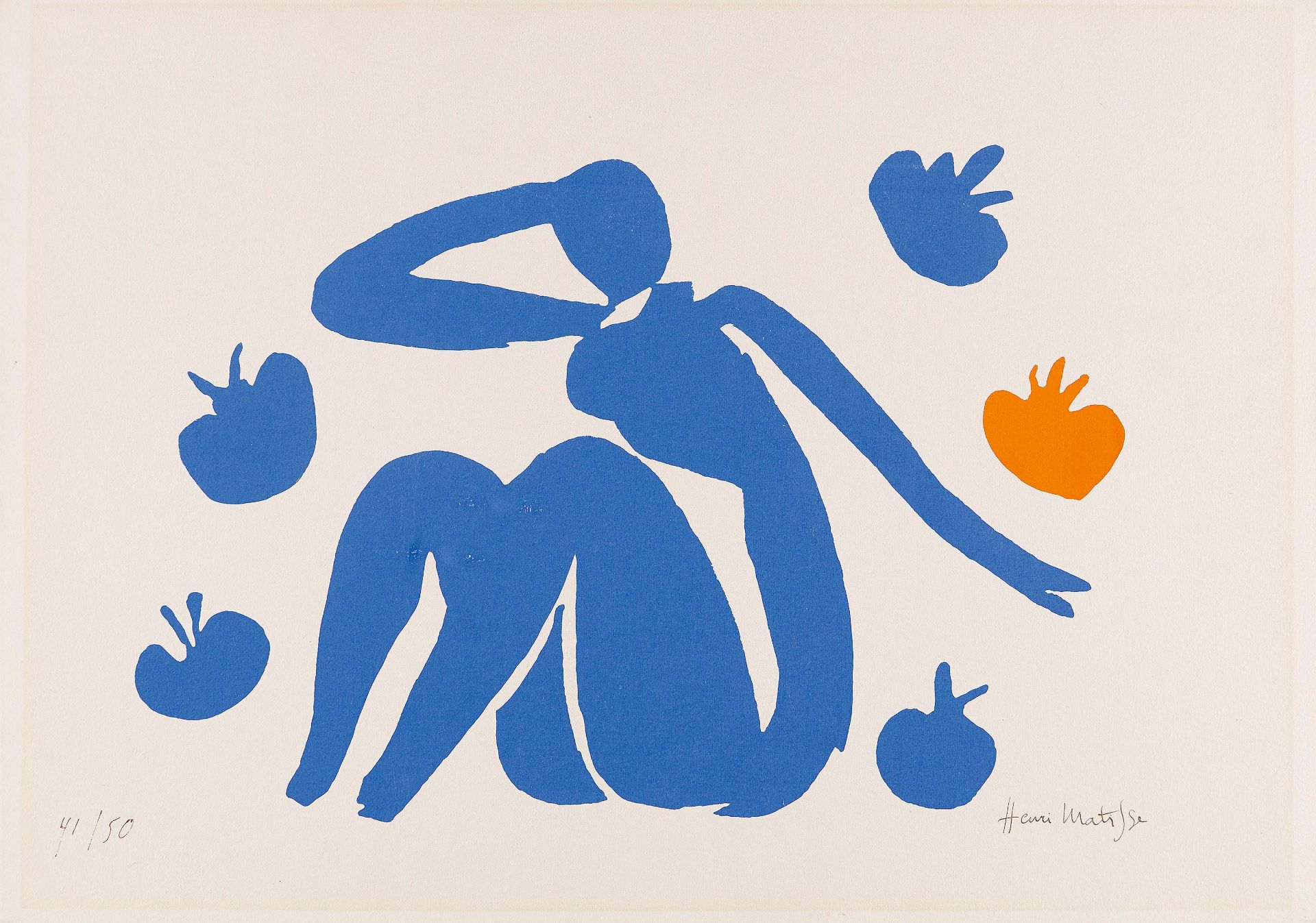 MATISSE, HENRI1869 Le Cateau-Cambrésis - 1954 NizzanachTitle: Nu bleu aux pommes. Date: ca. 1954.