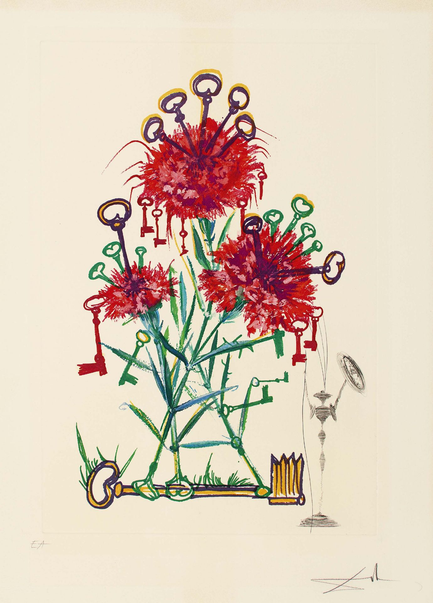 DALÍ, SALVADORFigueras/Spanien 1904 - 1989Titel: Aus: Surrealistic Flowers. Sechs - Image 4 of 13