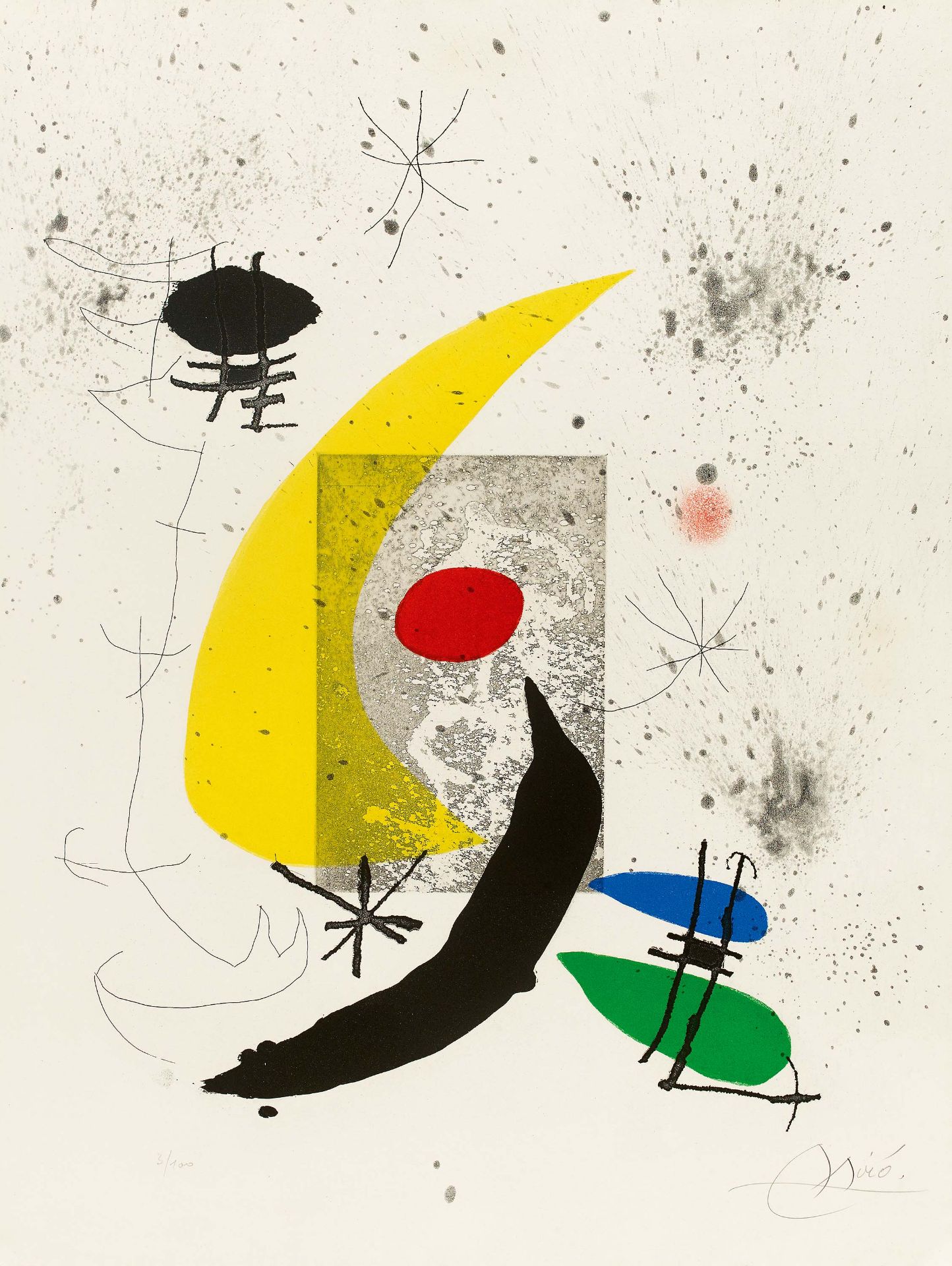 MIRÓ, JOAN1893 Barcelona - 1983 Cala Major/MallorcaTitel: Pour Paul Éluard. Untertitel: Aus: