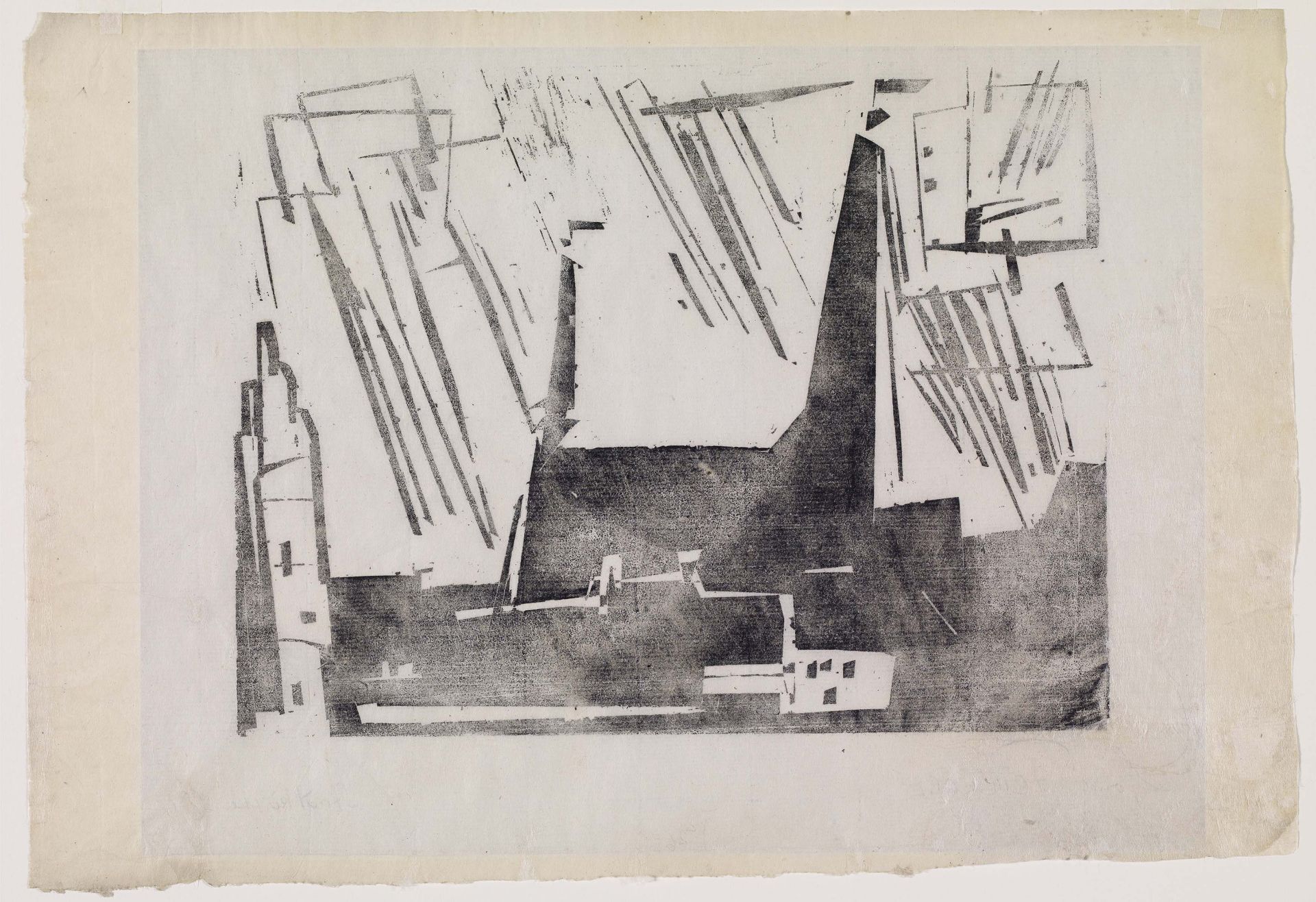 FEININGER, LYONELNew York 1871 - 1956Titel: "Stadtkirche". Datierung: 1926. Technik: Holzschnitt auf - Image 3 of 3