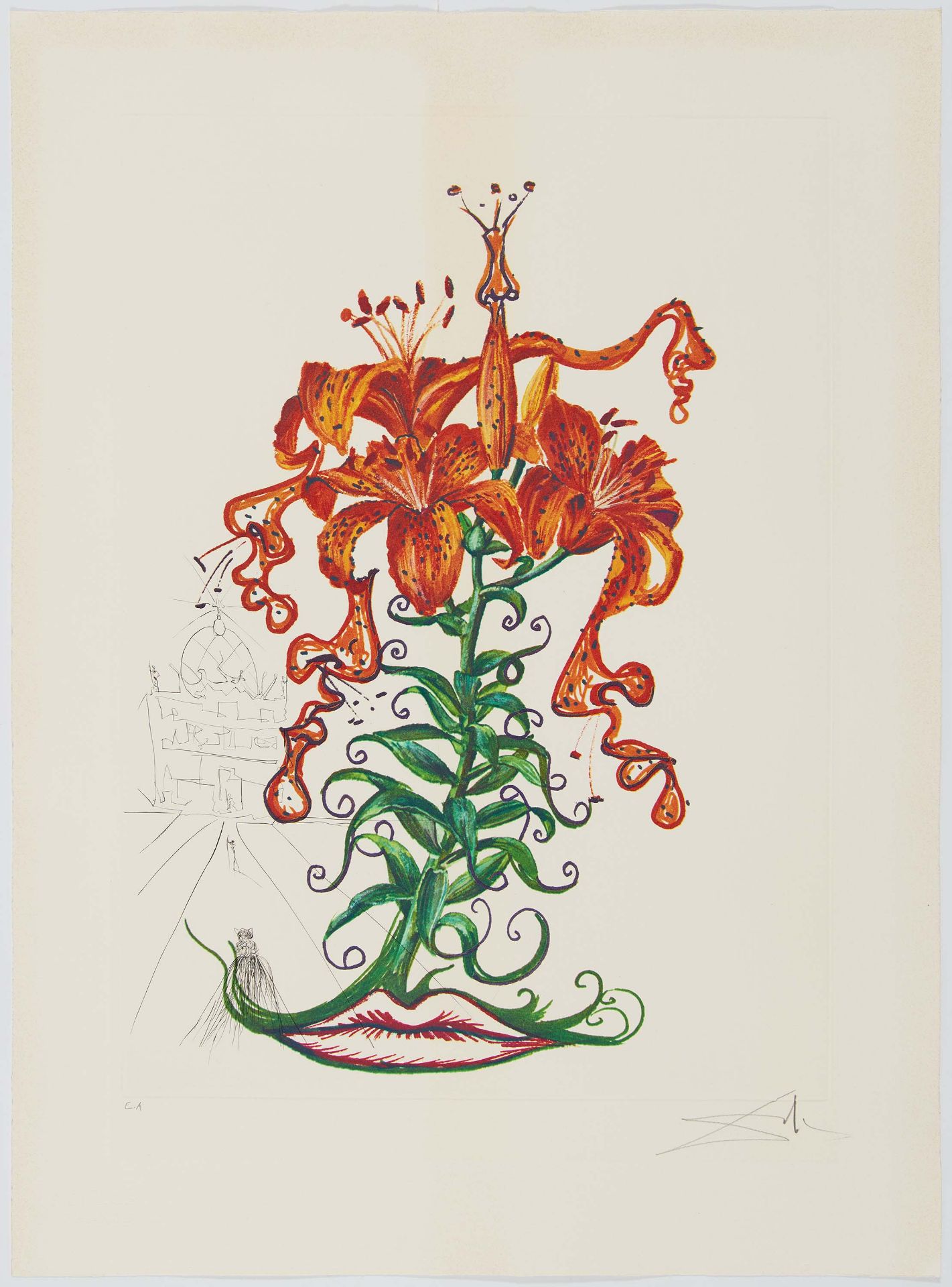 DALÍ, SALVADORFigueras/Spanien 1904 - 1989Titel: Aus: Surrealistic Flowers. Sechs - Bild 9 aus 13