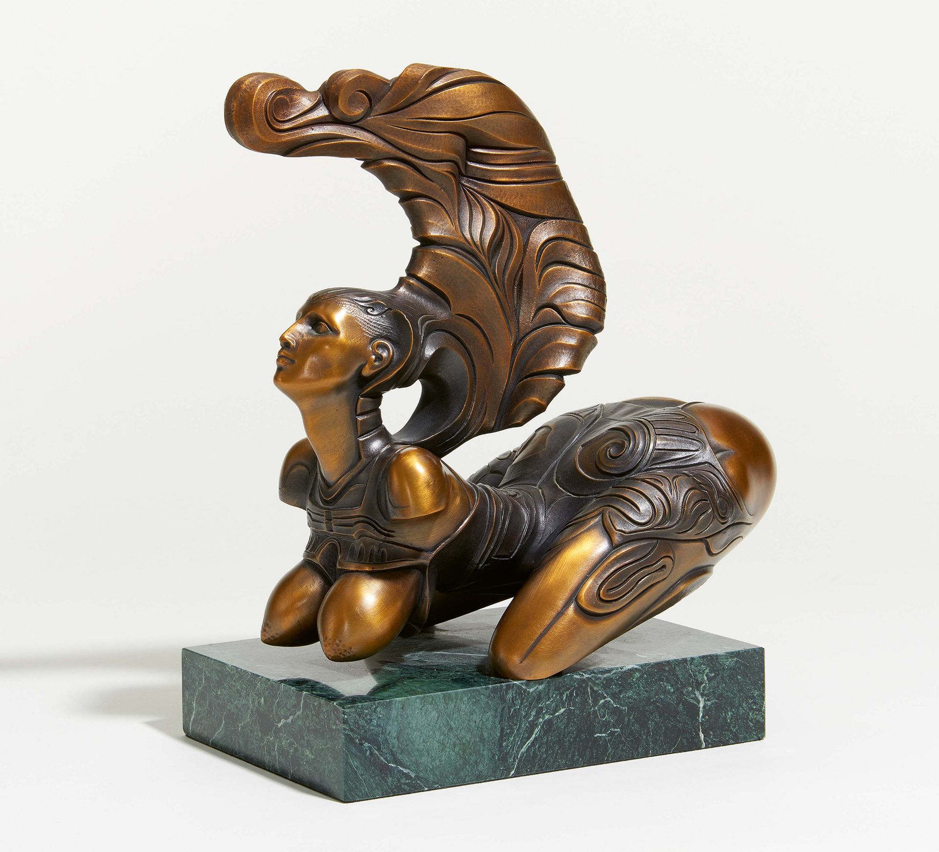 FUCHS, ERNSTWien 1930 - 2015Titel: Sphinx II. Datierung: 1991/92. Technik: Bronze, goldbraun