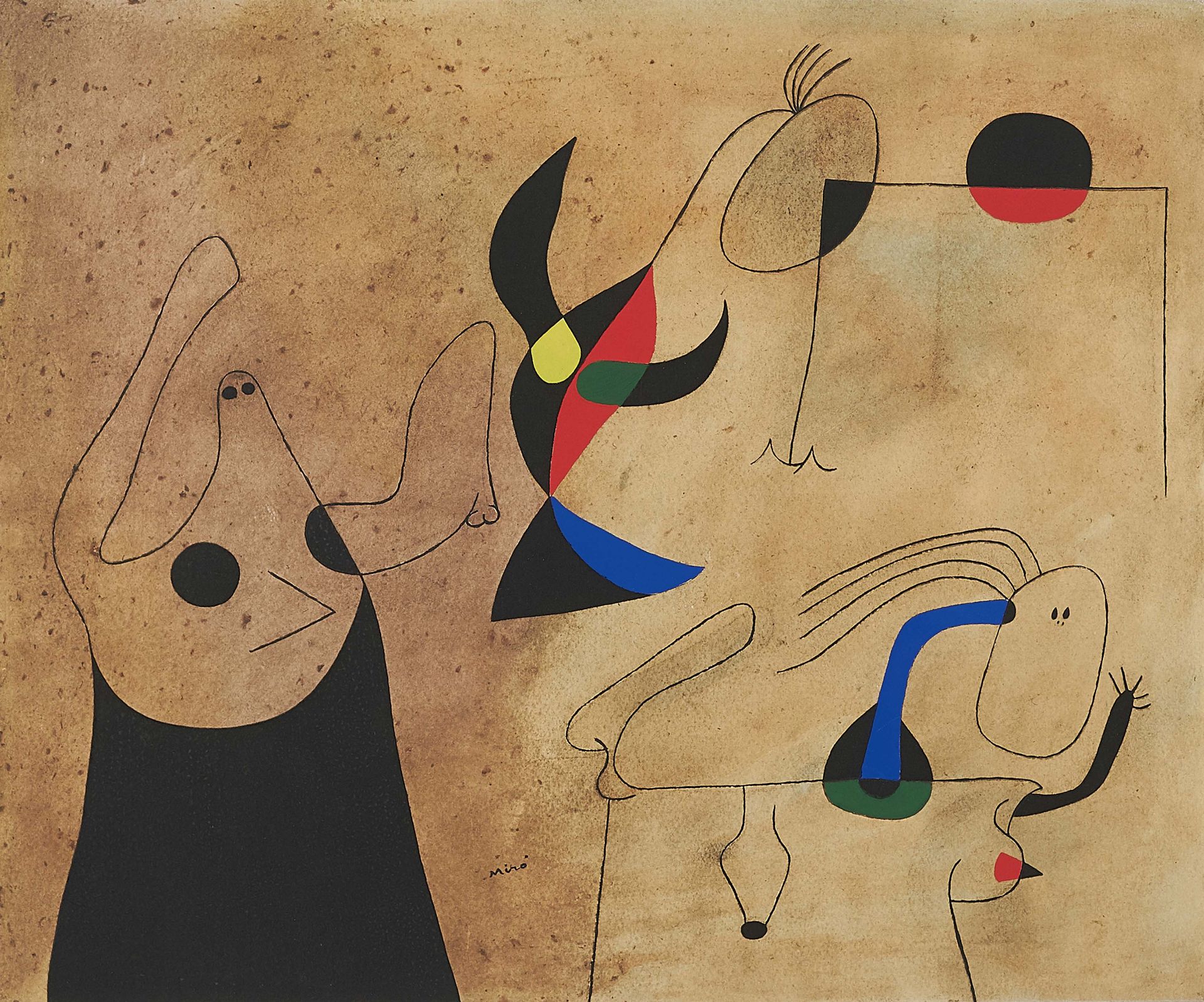 MIRÓ, JOAN1893 Barcelona - 1983 Cala Major/MallorcaTitle: From: "Constellations". Date: 1959.