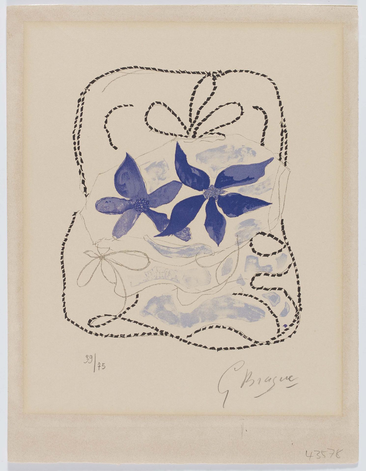 BRAQUE, GEORGES1881 Argenteuil - 1963 ParisTitel: Les deux iris bleues. Untertitel: Aus: Lettera - Bild 2 aus 3