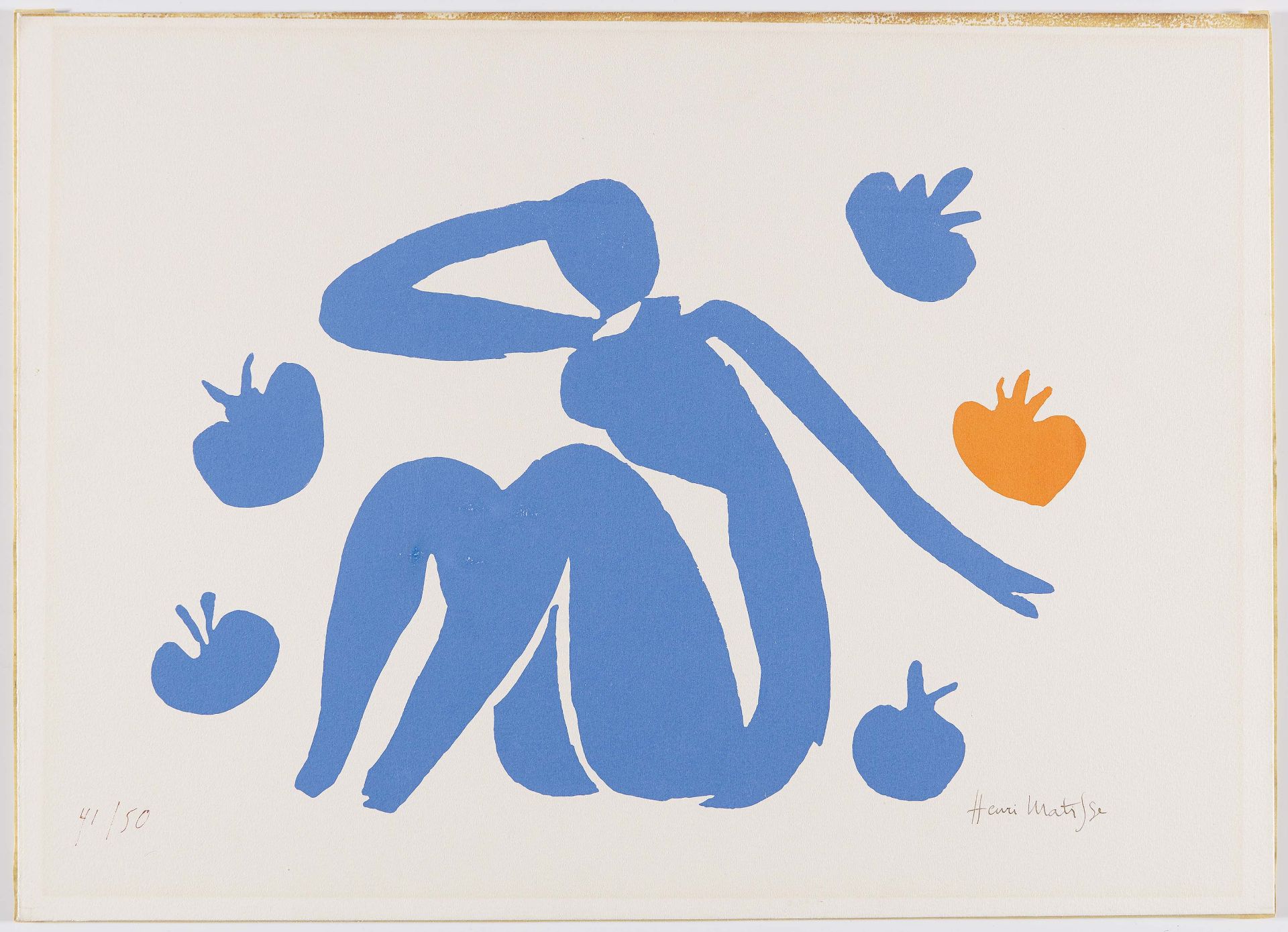 MATISSE, HENRI1869 Le Cateau-Cambrésis - 1954 NizzanachTitle: Nu bleu aux pommes. Date: ca. 1954. - Bild 2 aus 3