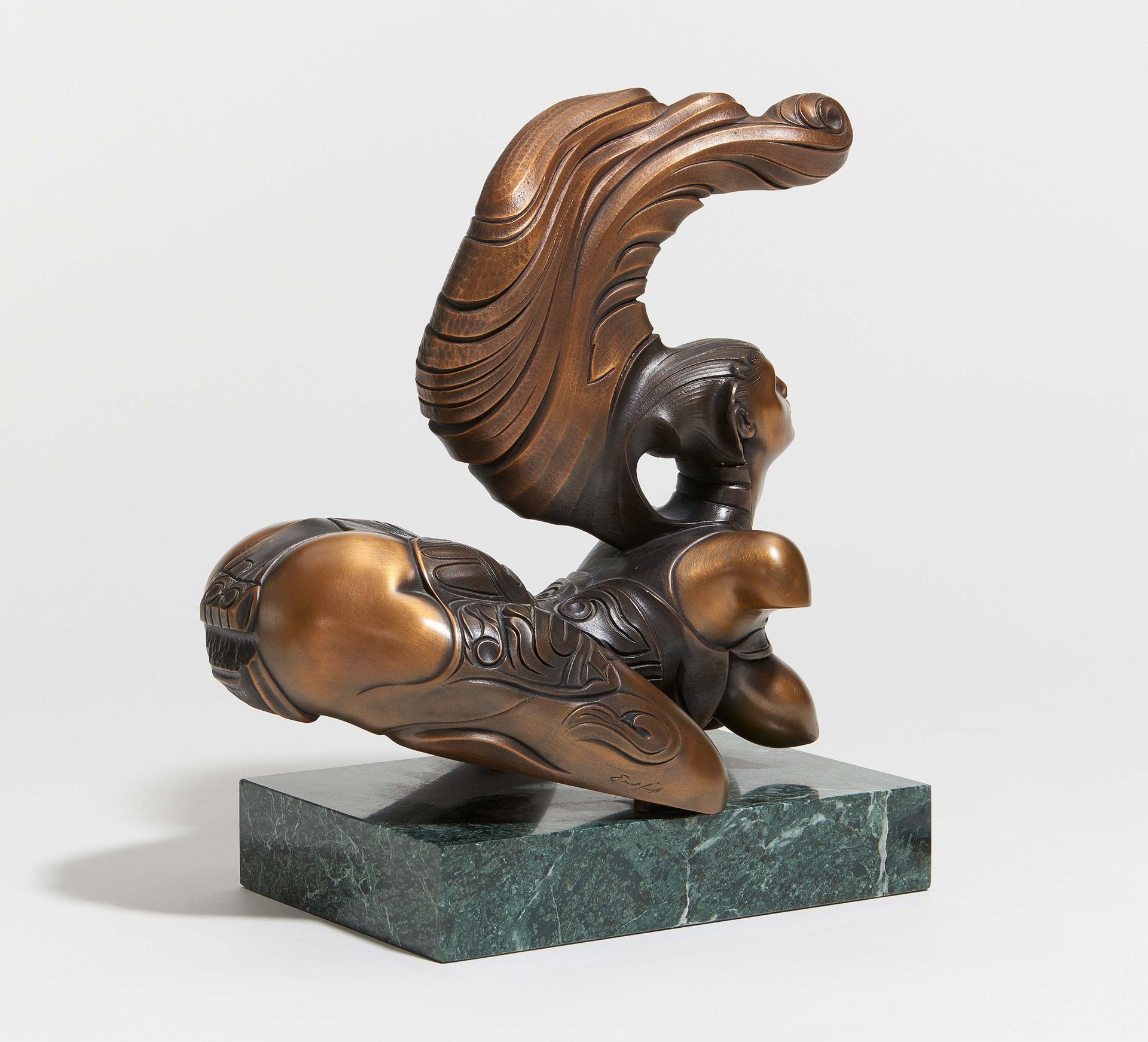 FUCHS, ERNSTWien 1930 - 2015Titel: Sphinx II. Datierung: 1991/92. Technik: Bronze, goldbraun - Bild 3 aus 4