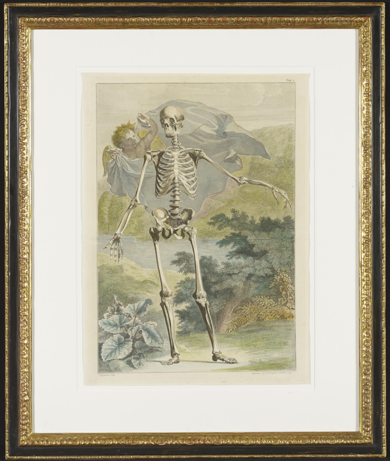 WANDELAAR, JAN1690 Amsterdam - 1759 LeidenTitel: Skelett vor einer Landschaft. Technik: Radierung, - Image 2 of 4