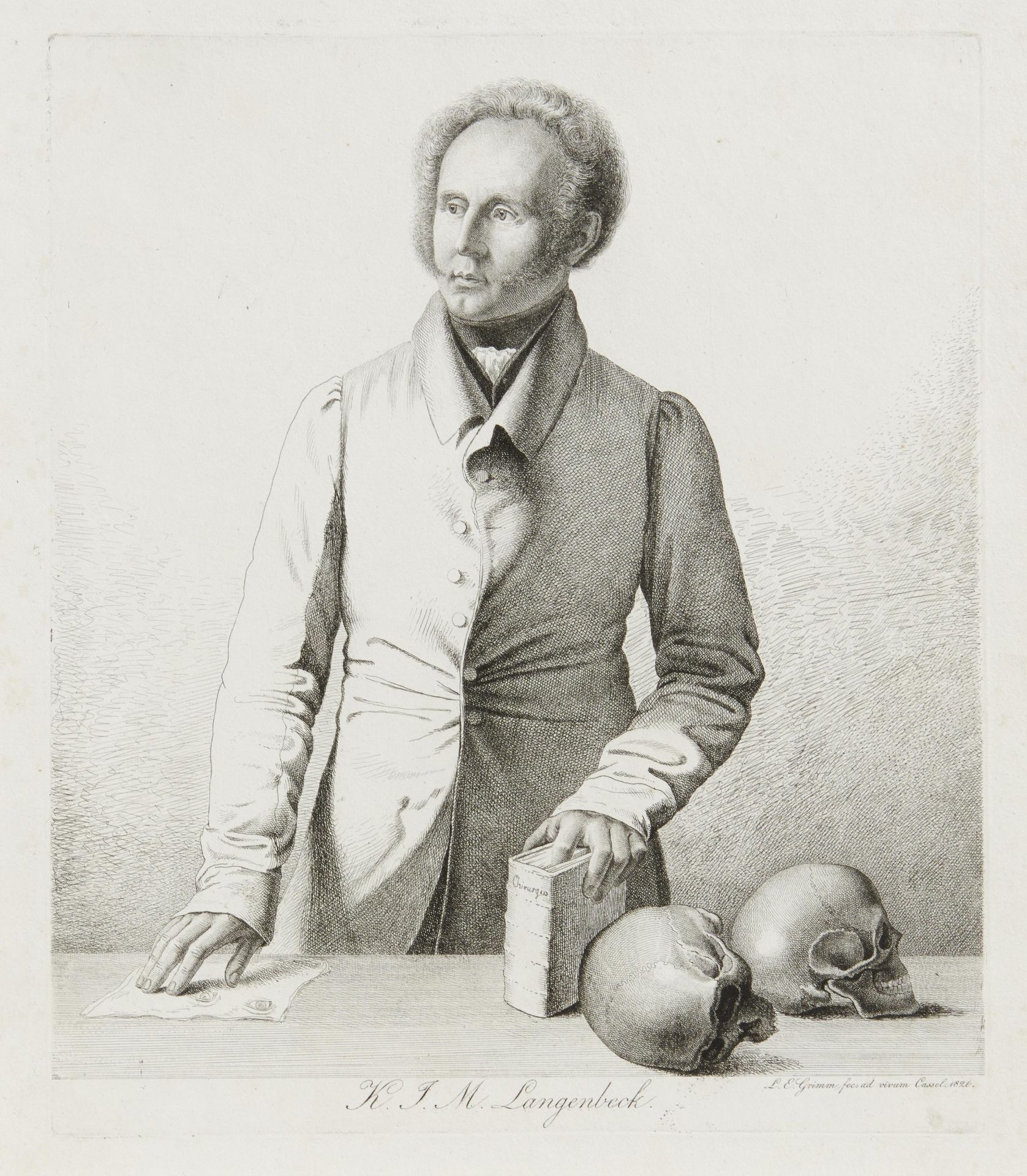 BILDNIS DES AUGENARZTES KONRAD JOHANN MARTIN LANGENBECK. Datierung: Kassel. 1826. Meister/Entwerfer: