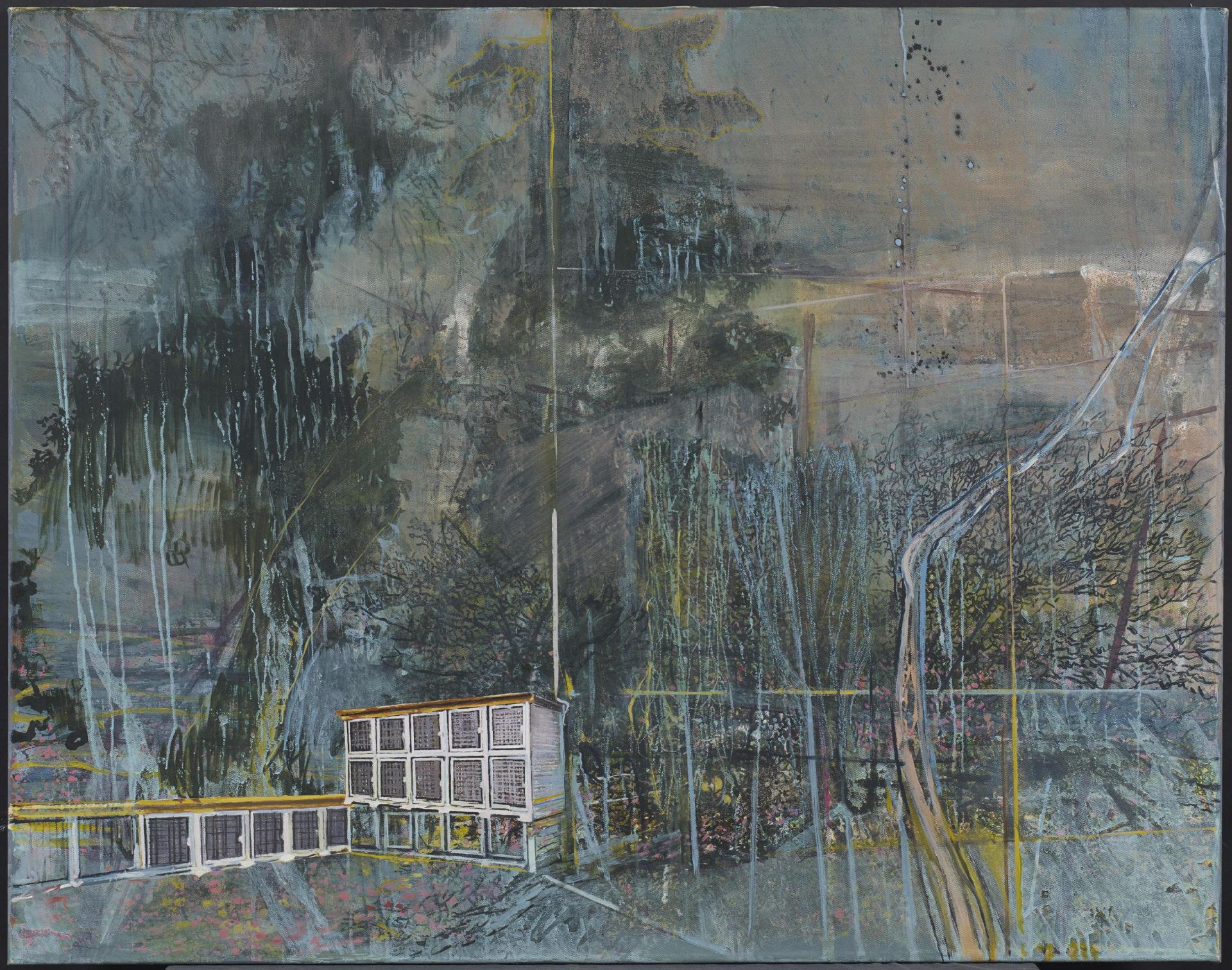 BIERSTEDT, INA1965 SalzwedelTitel: "Landschaft". Datierung: 2007. Technik: Öl und Acryl auf - Image 2 of 3