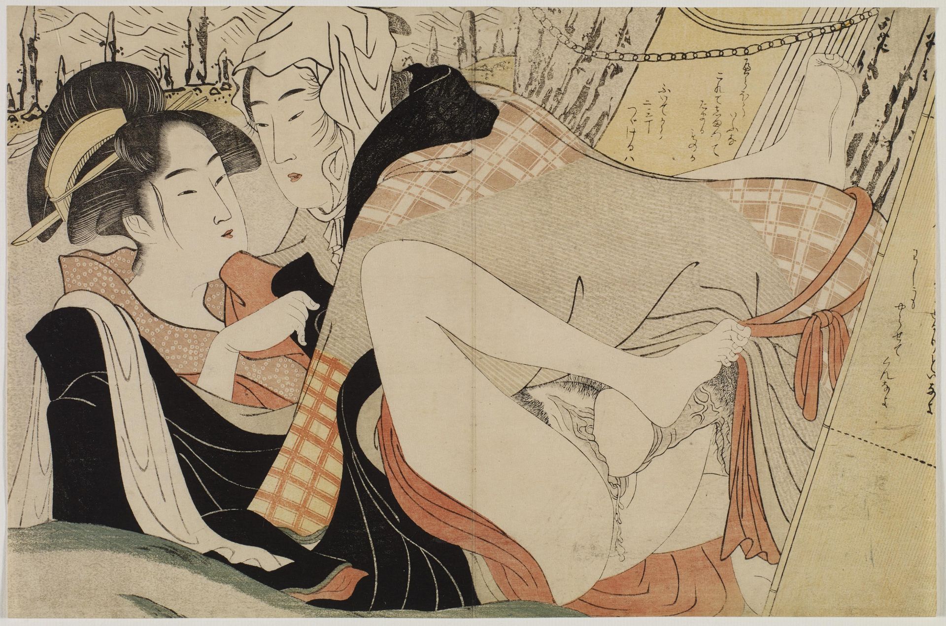 13 BLÄTTER DER SHUNGA-SERIE "FUMI NO KIYOGAKI". - Bild 15 aus 26