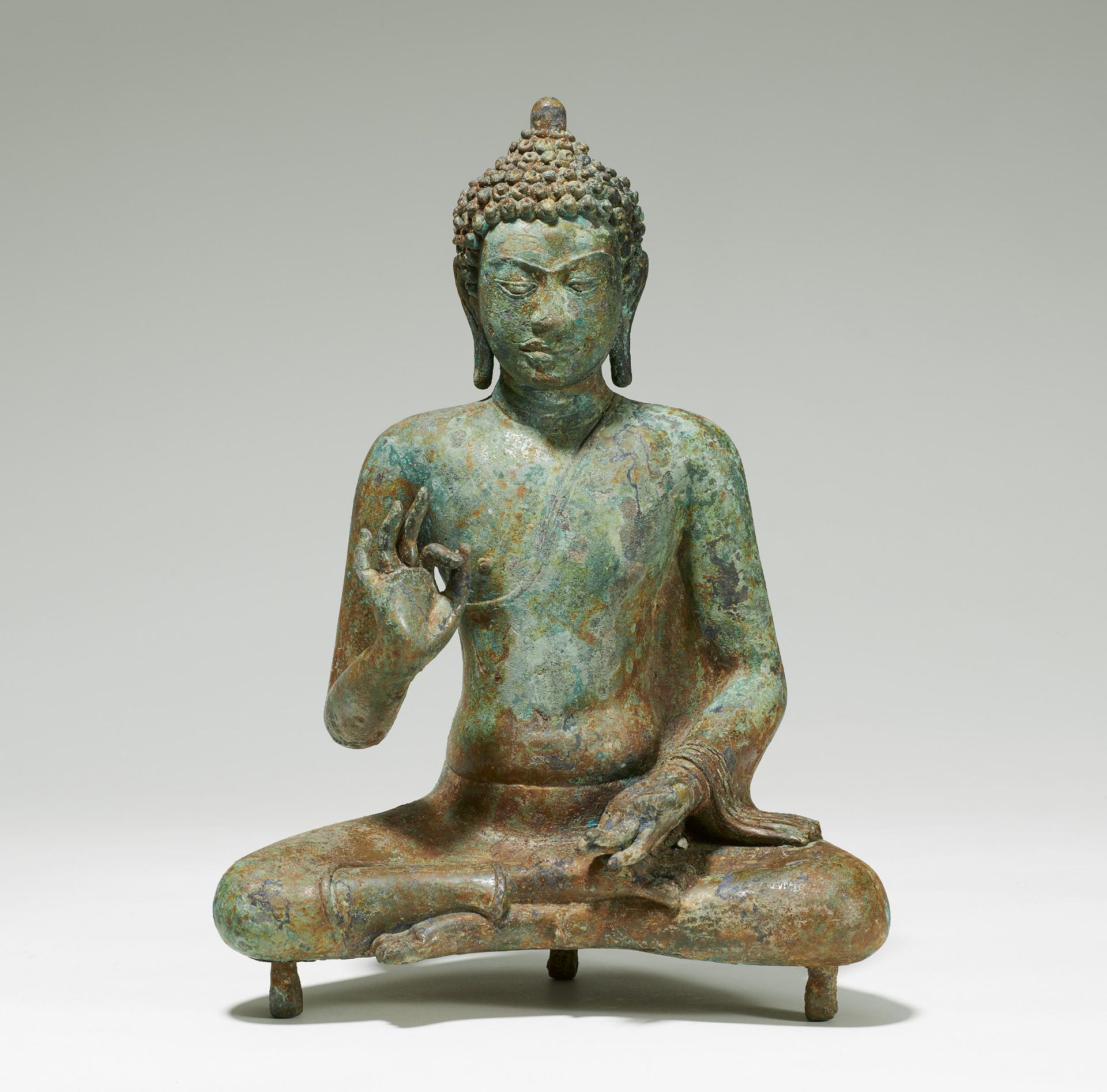 SELTENER UND BEDEUTENDER SITZENDER BUDDHA. - Image 5 of 6