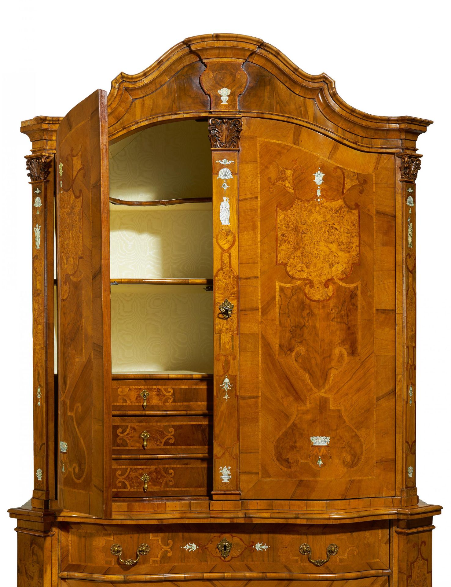 BEDEUTENDER ROKOKO KOMMODENAUFSATZSCHRANK. - Image 5 of 6