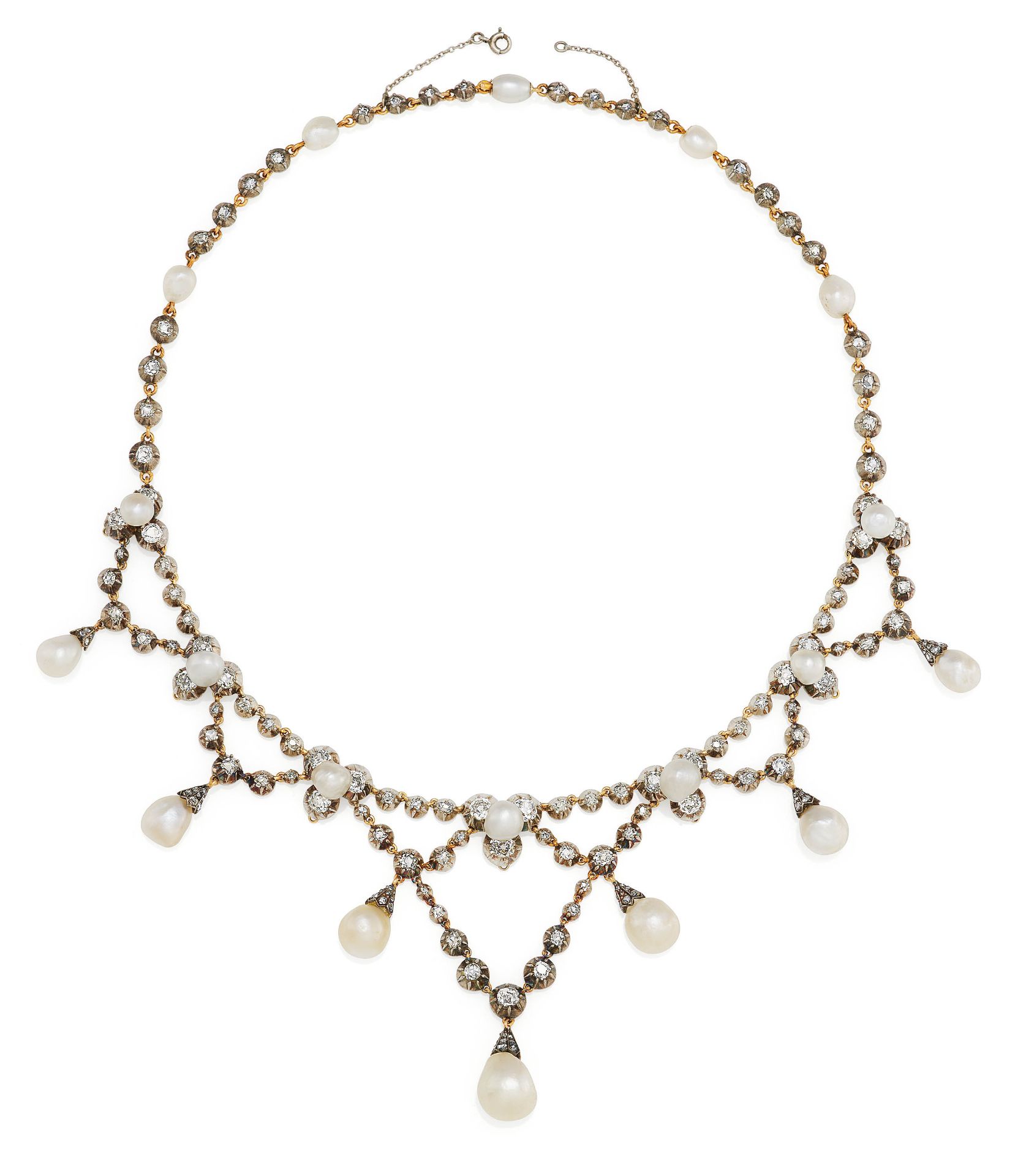 DIAMANT-PERL-COLLIER. - Image 2 of 3