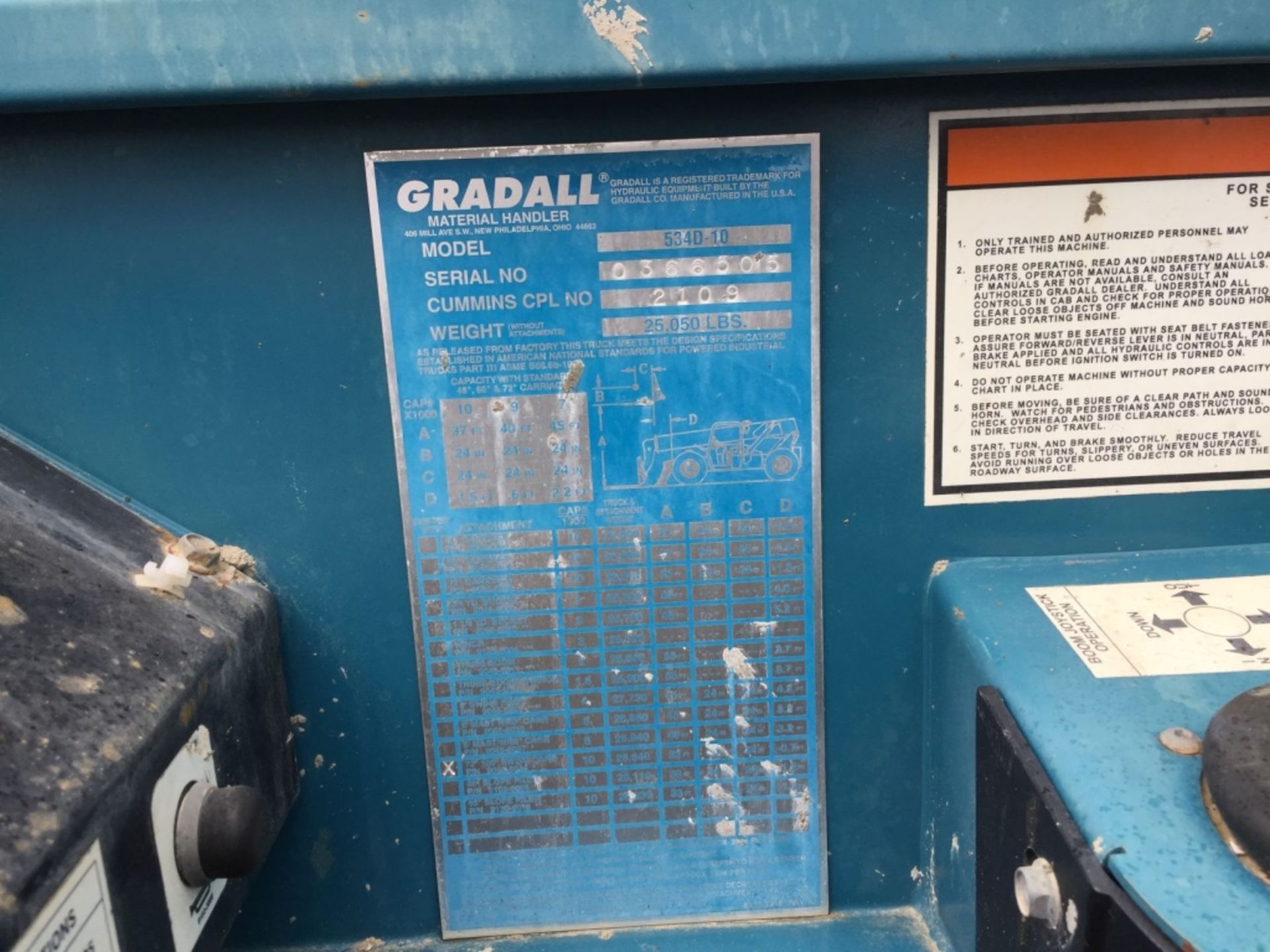 Gradall 534D-10 Forward Reach Forklift, - Image 27 of 28