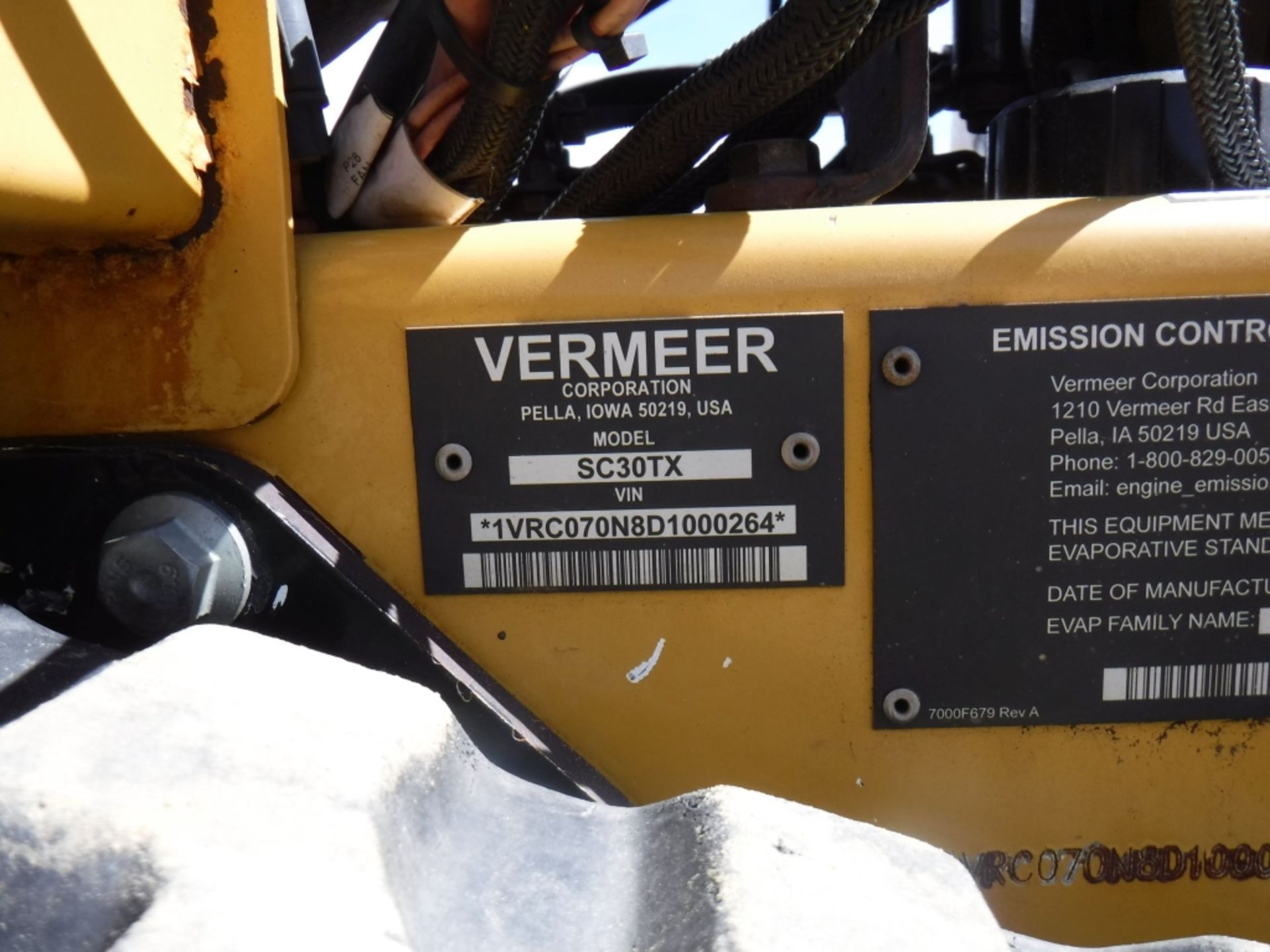2013 Vermeer SC30TX Stump Grinder, - Image 18 of 23