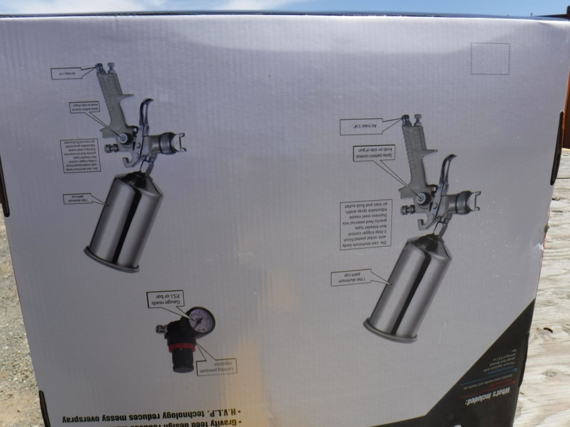 Unused 3-Piece HVLP Pneumatic Spray Gun Kit. - Image 3 of 6