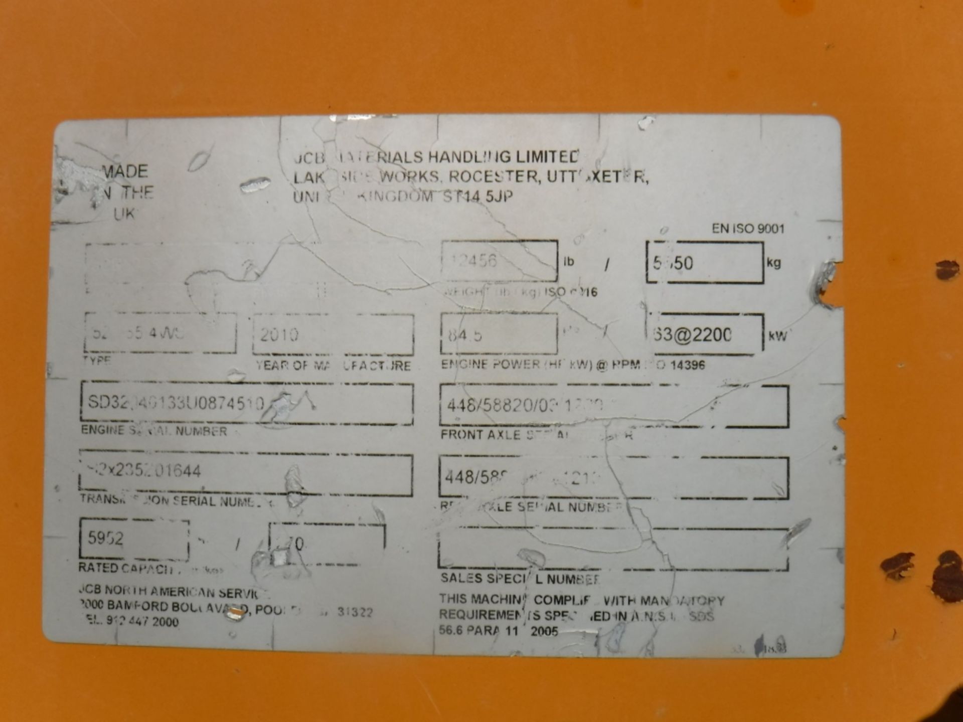 2010 JCB 527-55 Loadall Forward Reach Forklift, - Image 36 of 37