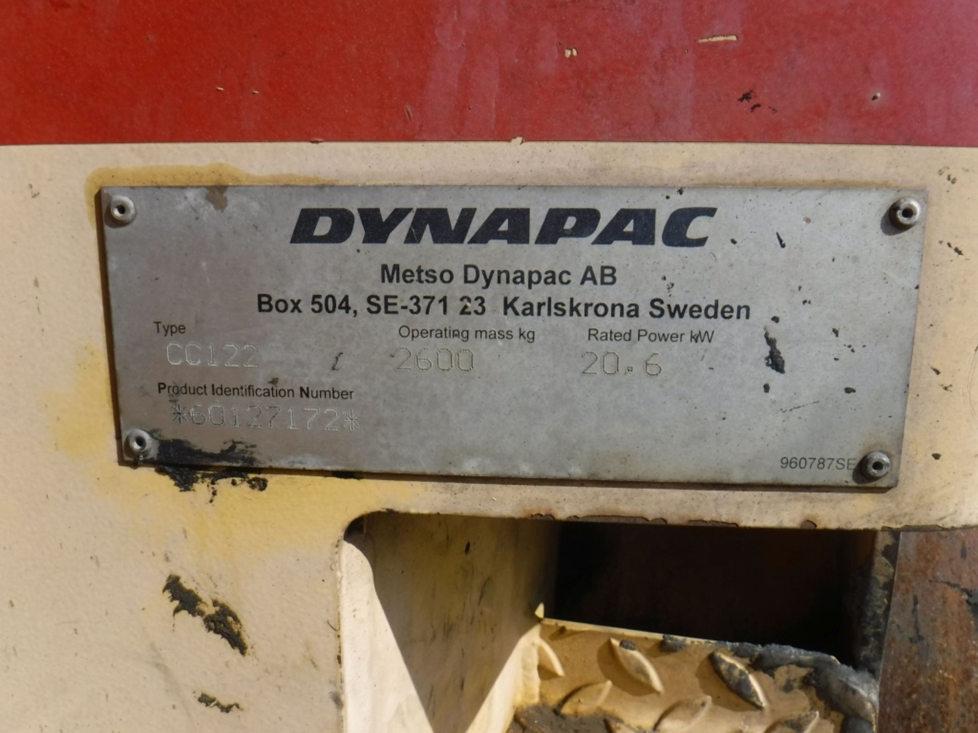 2003 Dynapac CC122 Tandem Vibratory Roller, - Image 10 of 10