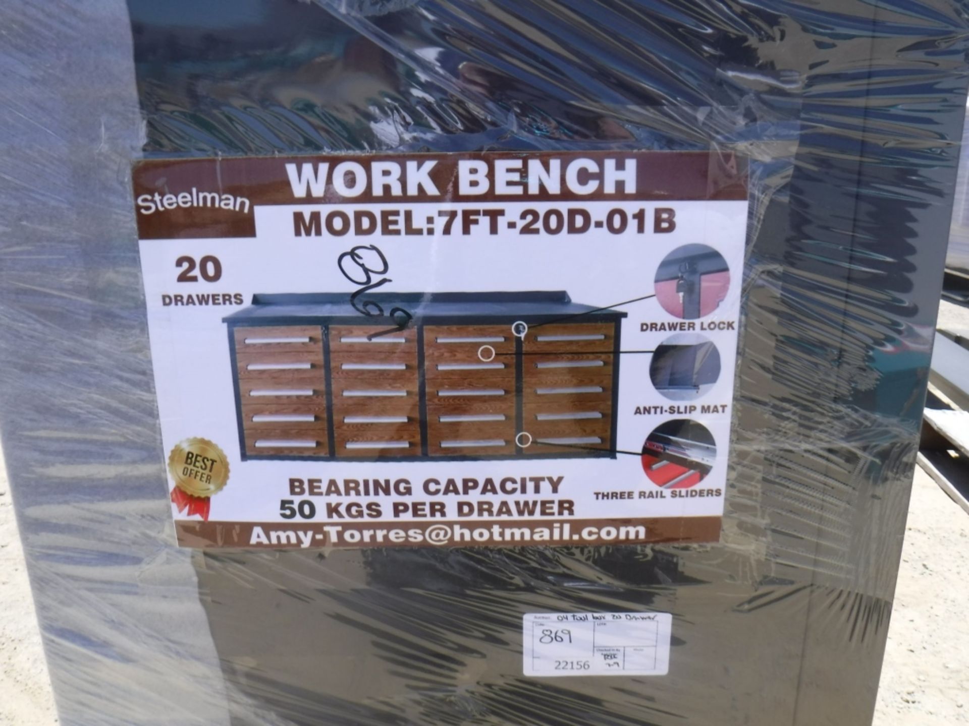 Unused 2020 Steelman 7' Work Bench, - Image 2 of 19