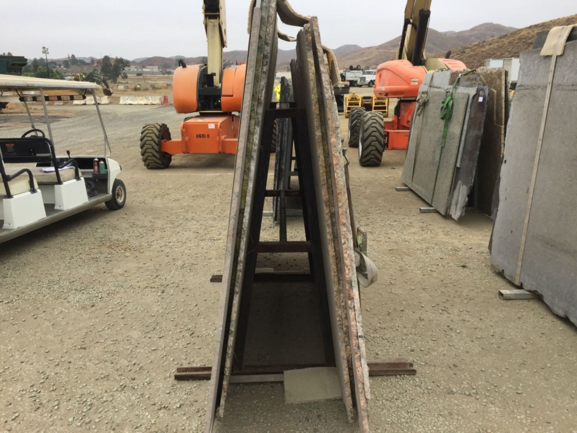 A-Frame Stand w/(10) Slabs of Granite. - Image 8 of 22